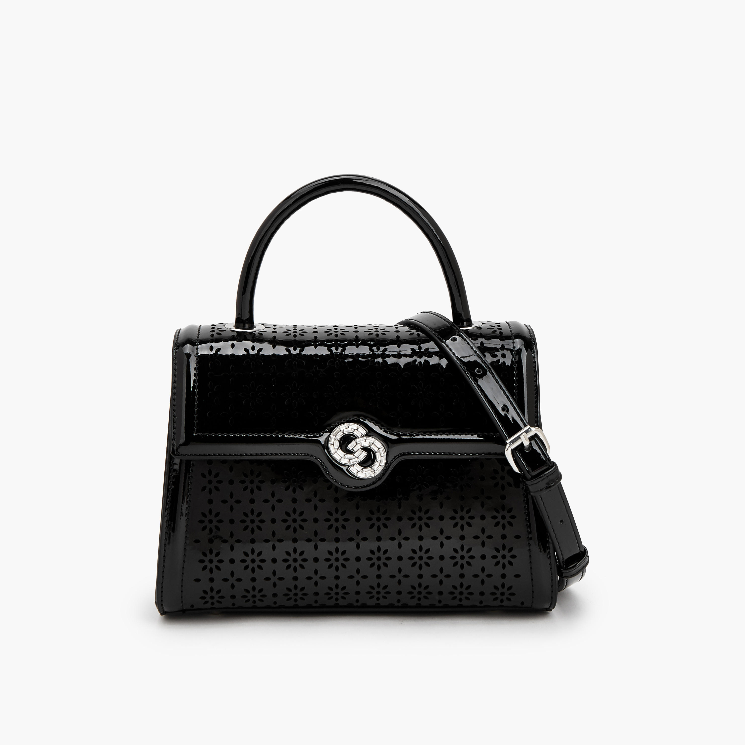 Celeste Textured Satchel Bag with Detachable Strap-women-bagsandwallets-handbags-image-1