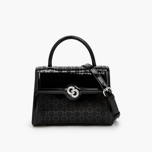 Celeste Textured Satchel Bag with Detachable Strap-women-image-1