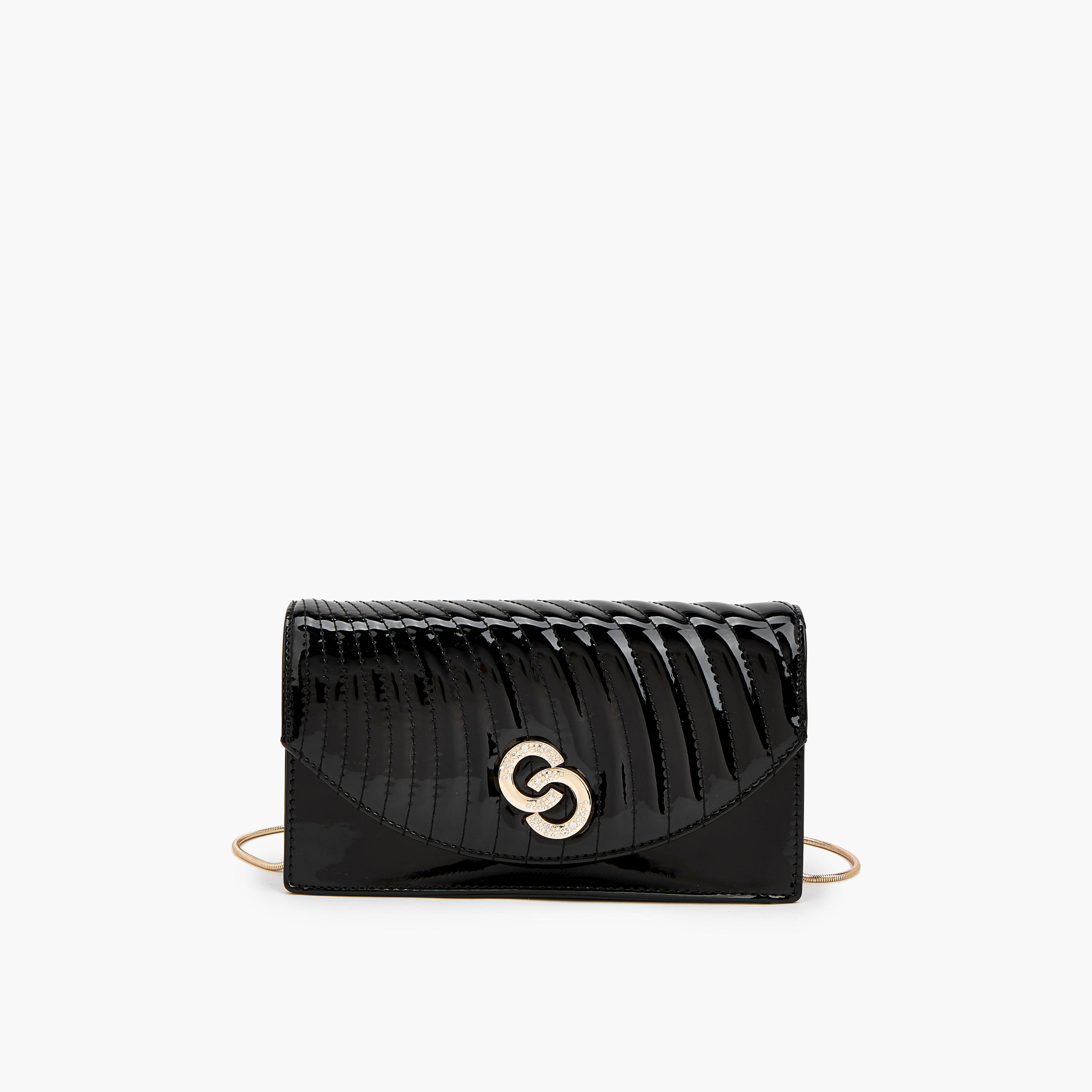 شنطة كروس بودي مبطّنة بسلسلة معدنية قابلة للفصل من سيليست-women-bagsandwallets-handbags-image-1