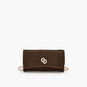 Celeste Embellished Crossbody Bag with Detachable Chain Strap-women-image-1
