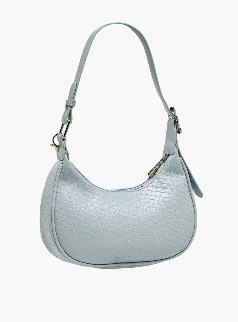 Missy Textured Shoulder Bag with Pearl Ribbon Bag Charm-women-bagsandwallets-handbags-image-4