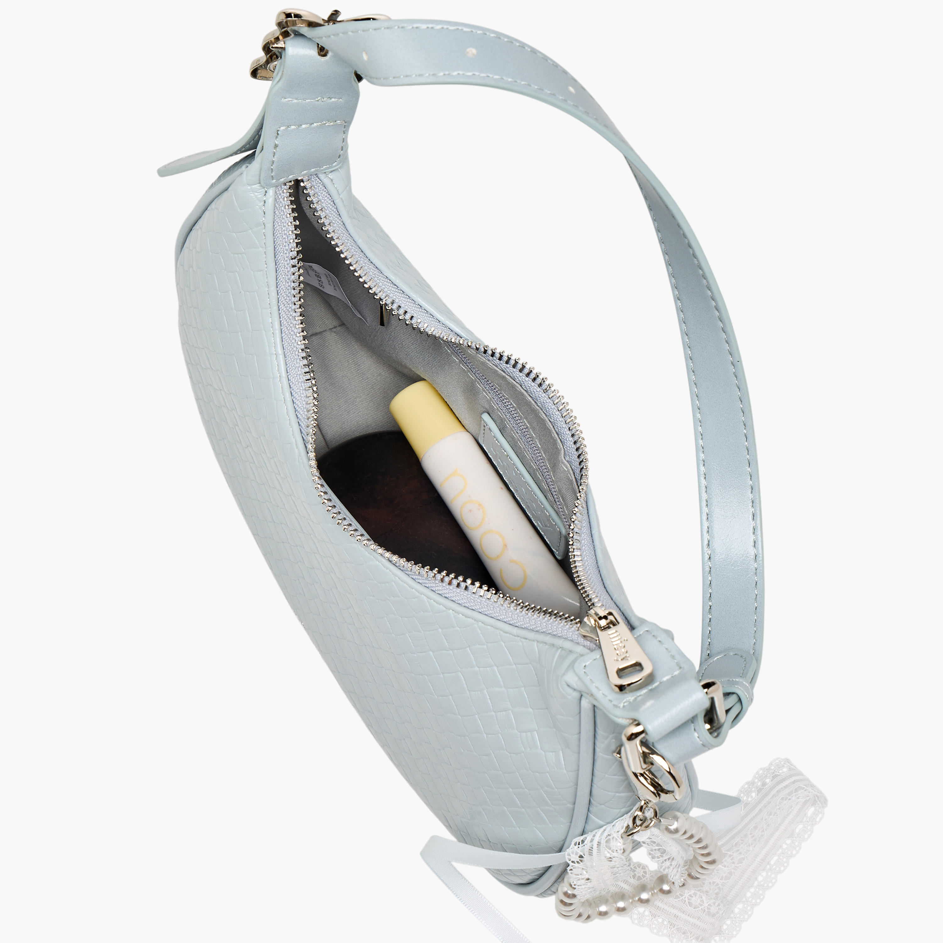 Missy Textured Shoulder Bag with Pearl Ribbon Bag Charm-women-bagsandwallets-handbags-image-8
