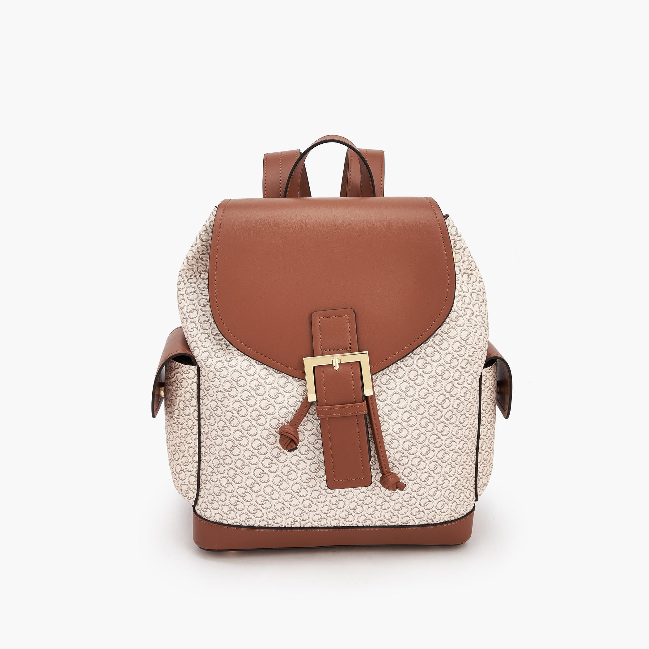 شنطة ظهر بطبعات وإغلاق رباط من سيليست-women-bagsandwallets-backpacks-image-1