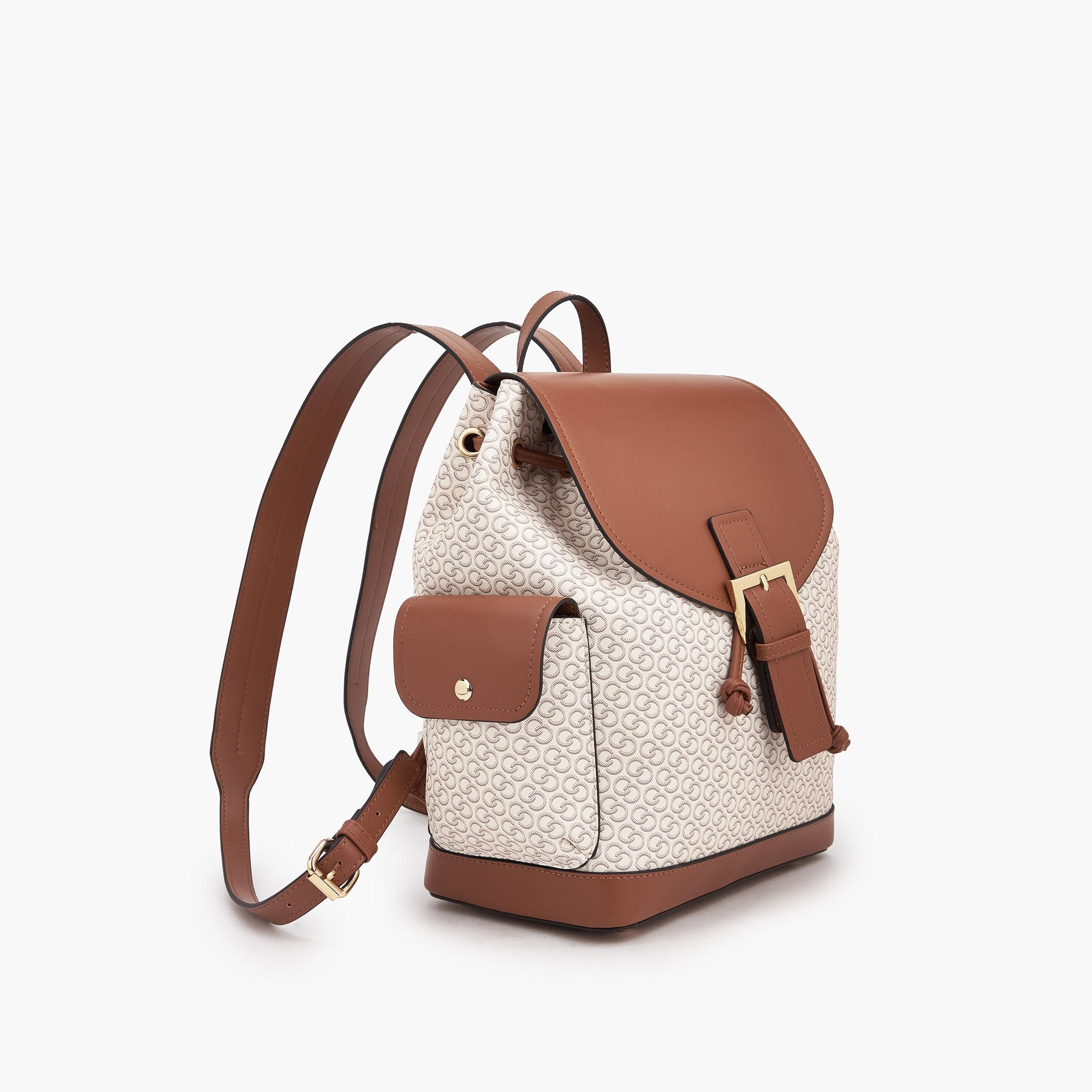 شنطة ظهر بطبعات وإغلاق رباط من سيليست-women-bagsandwallets-backpacks-image-2