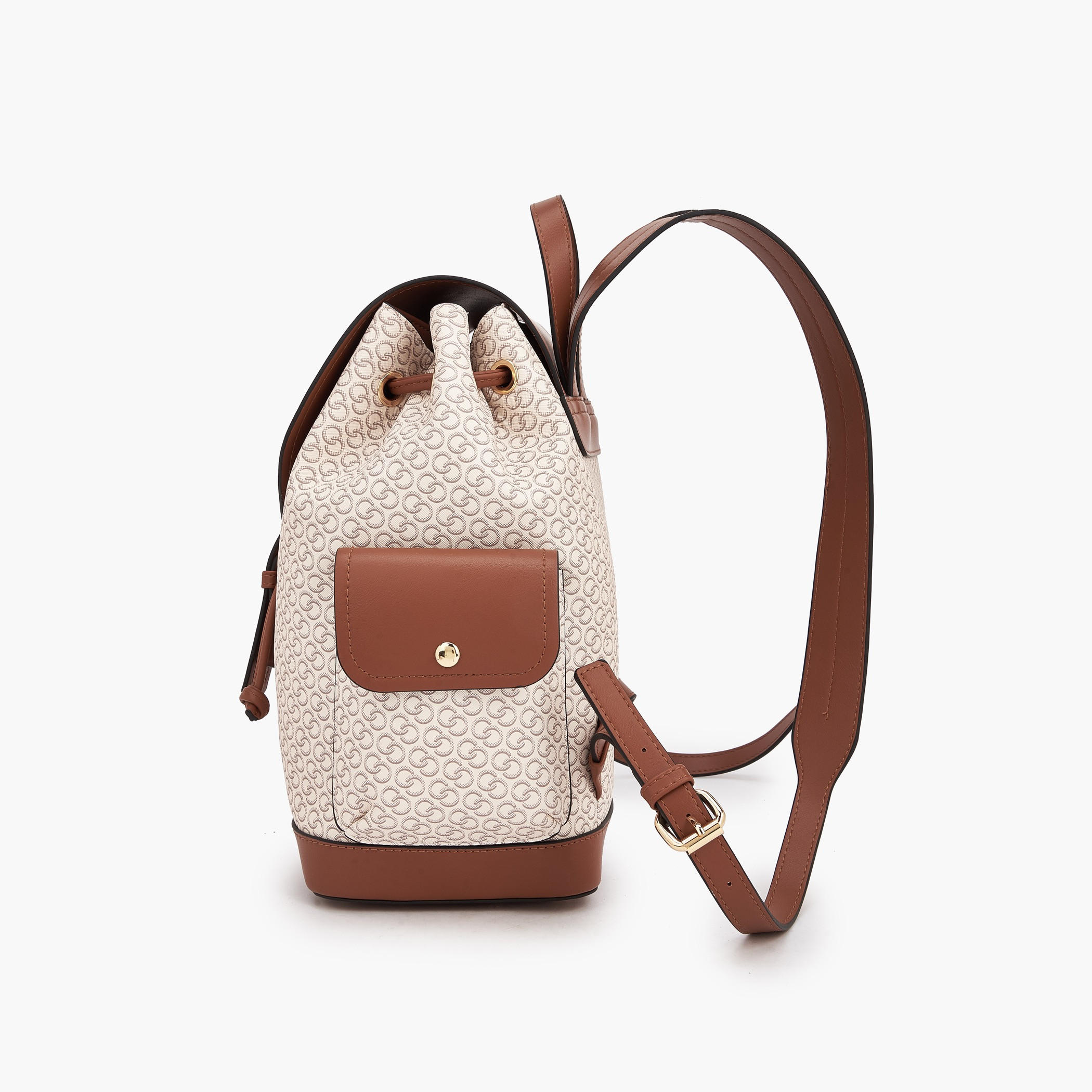 شنطة ظهر بطبعات وإغلاق رباط من سيليست-women-bagsandwallets-backpacks-image-3