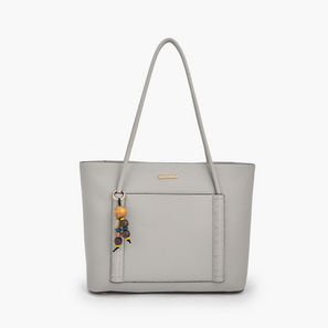 Celeste Textured Tote Bag with Bag Charm-women-image-1