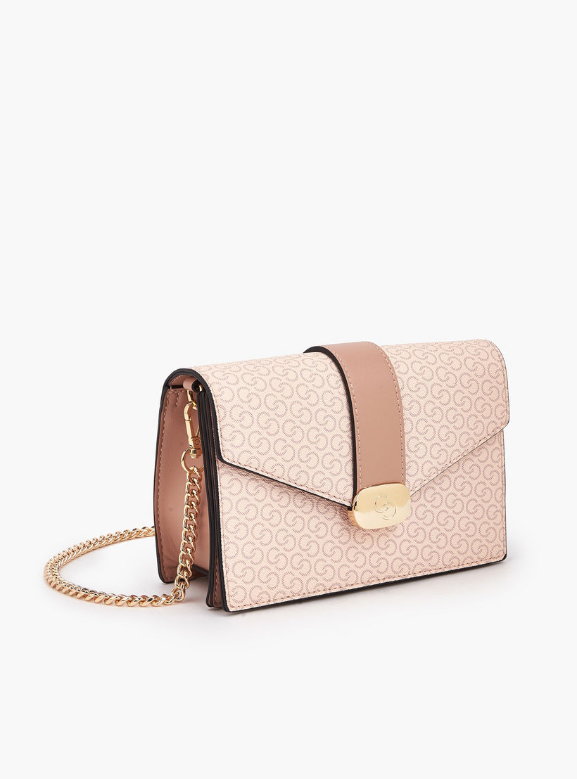 Celeste Monogram Print Crossbody Bag with Chain Strap-women-bagsandwallets-handbags-image-4