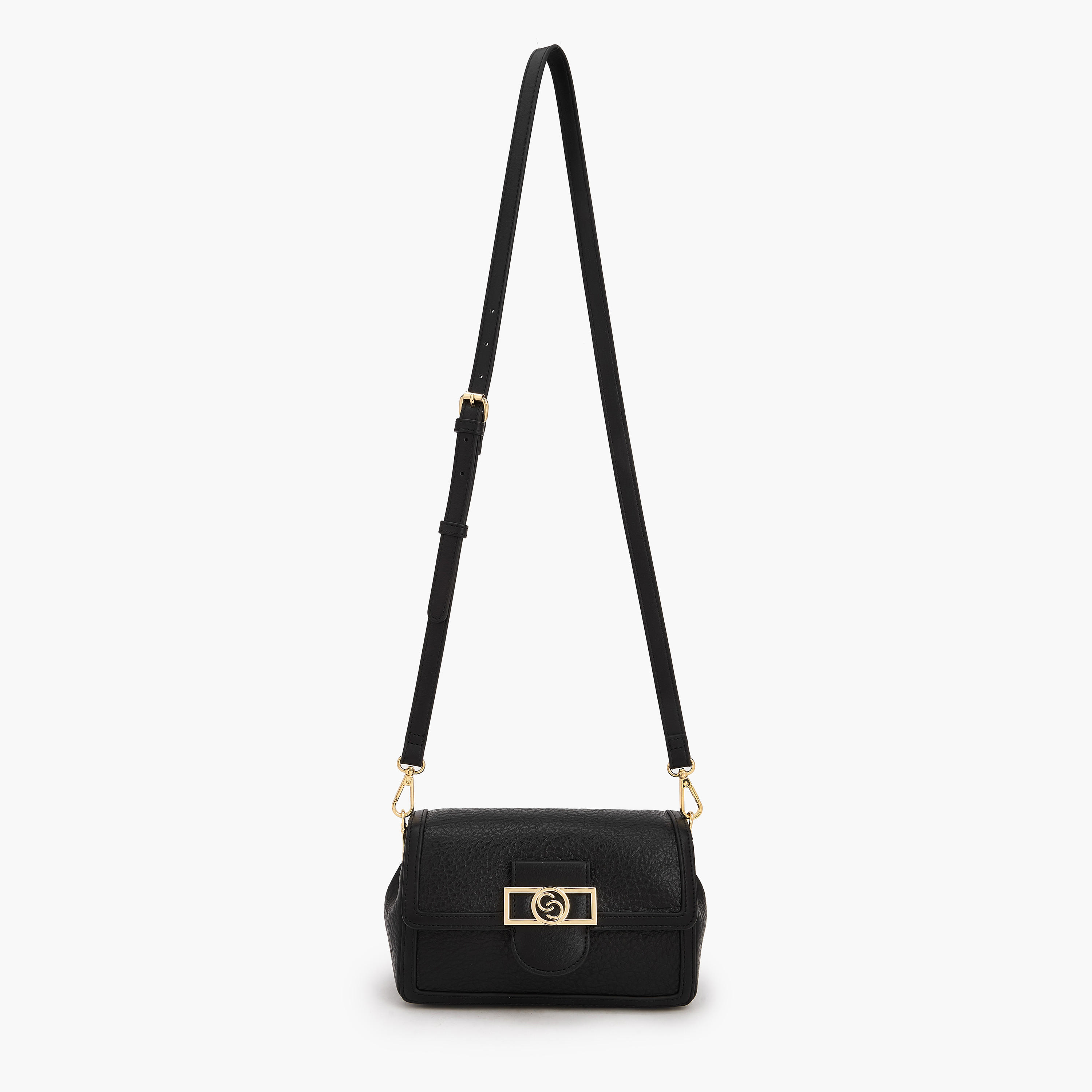 Celeste Textured Crossbody Bag with Button Closure-women-bagsandwallets-handbags-image-3
