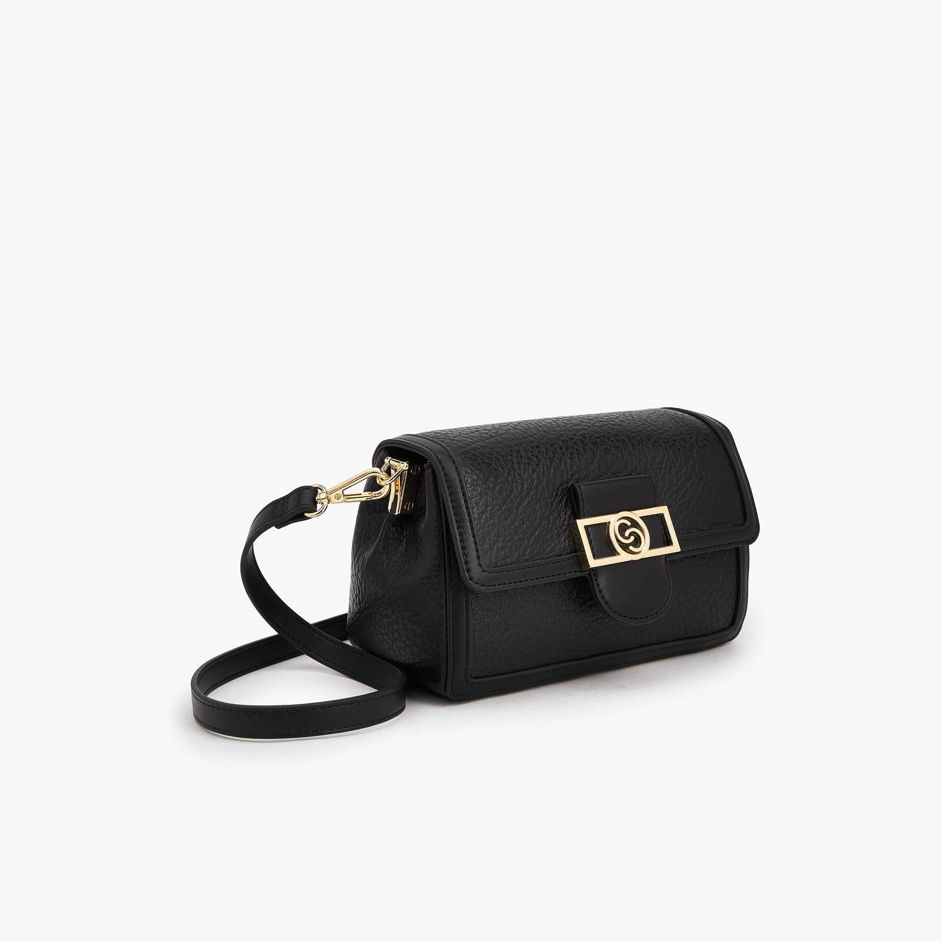 Celeste Textured Crossbody Bag with Button Closure-women-bagsandwallets-handbags-image-4