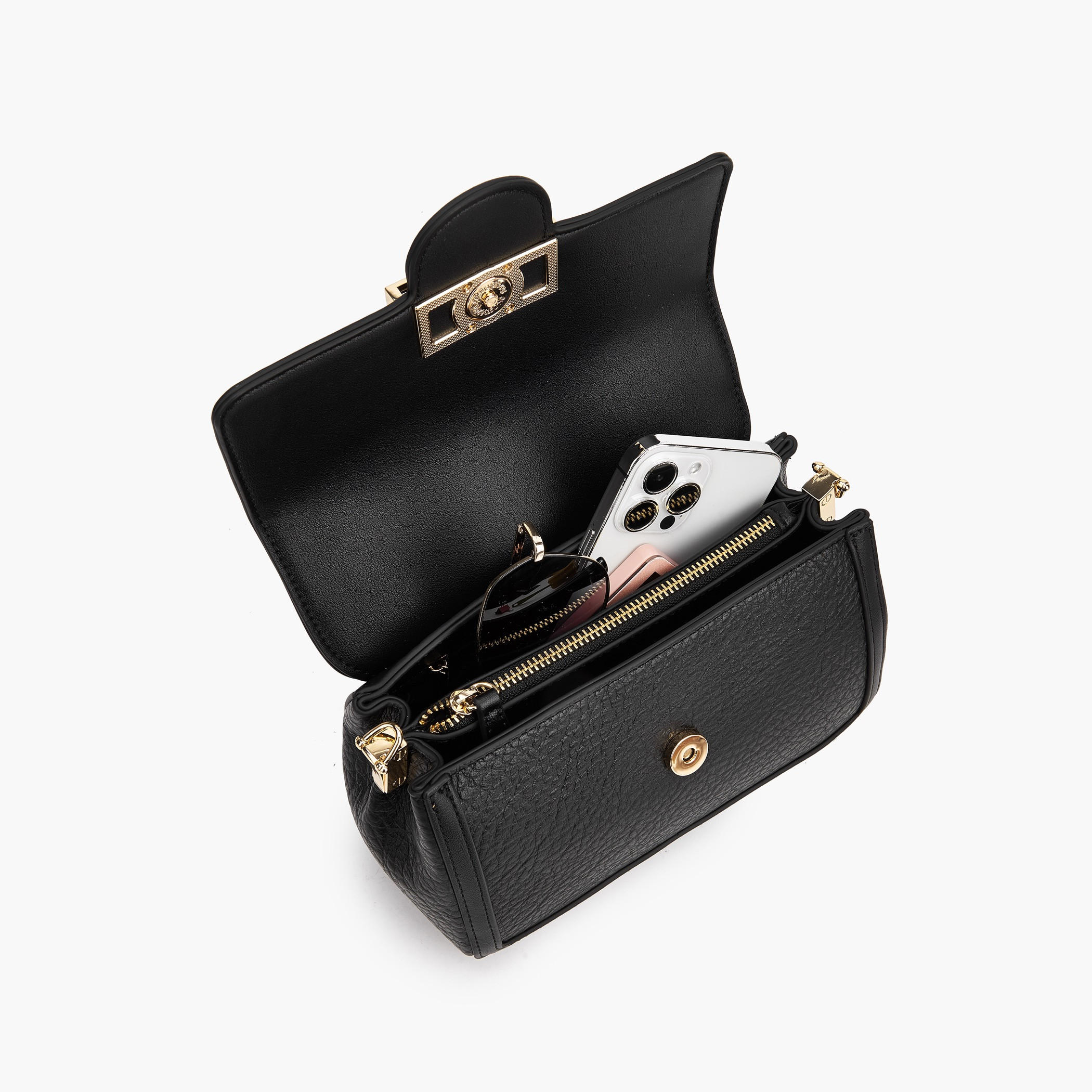 Celeste Textured Crossbody Bag with Button Closure-women-bagsandwallets-handbags-image-8