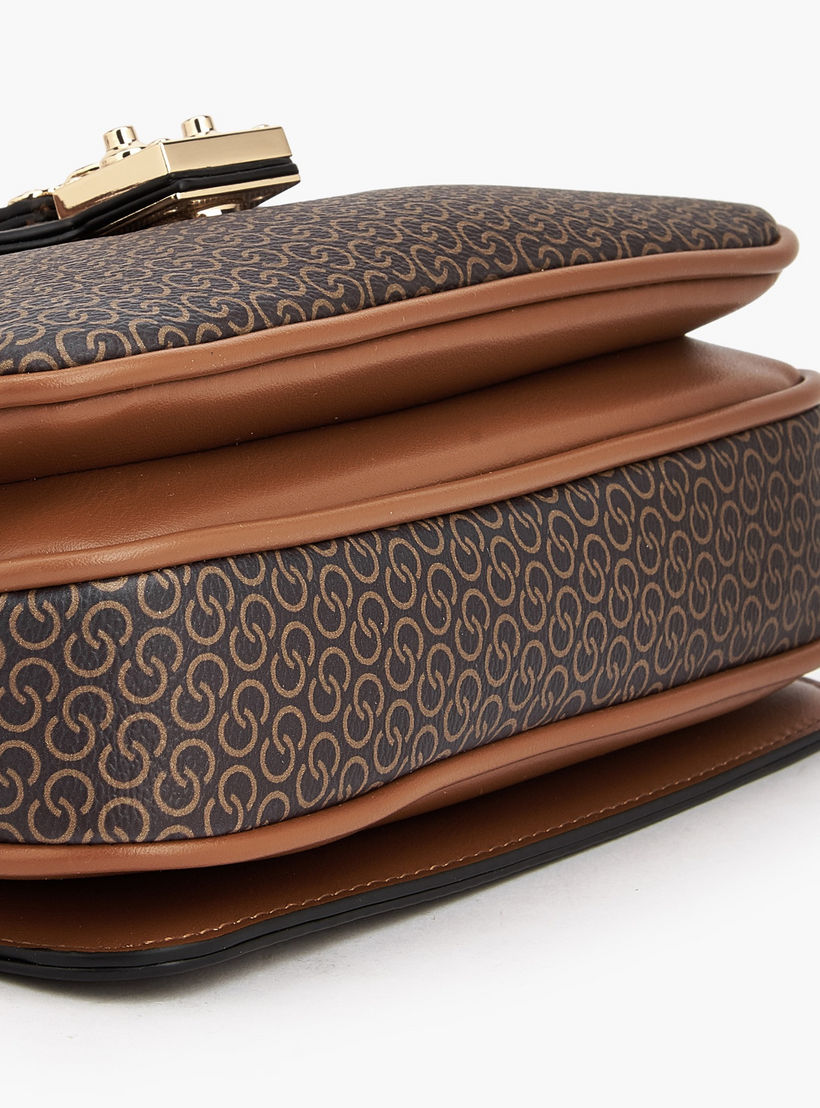 Celeste Monogram Print Satchel Bag with Button Closure-women-bagsandwallets-handbags-image-6