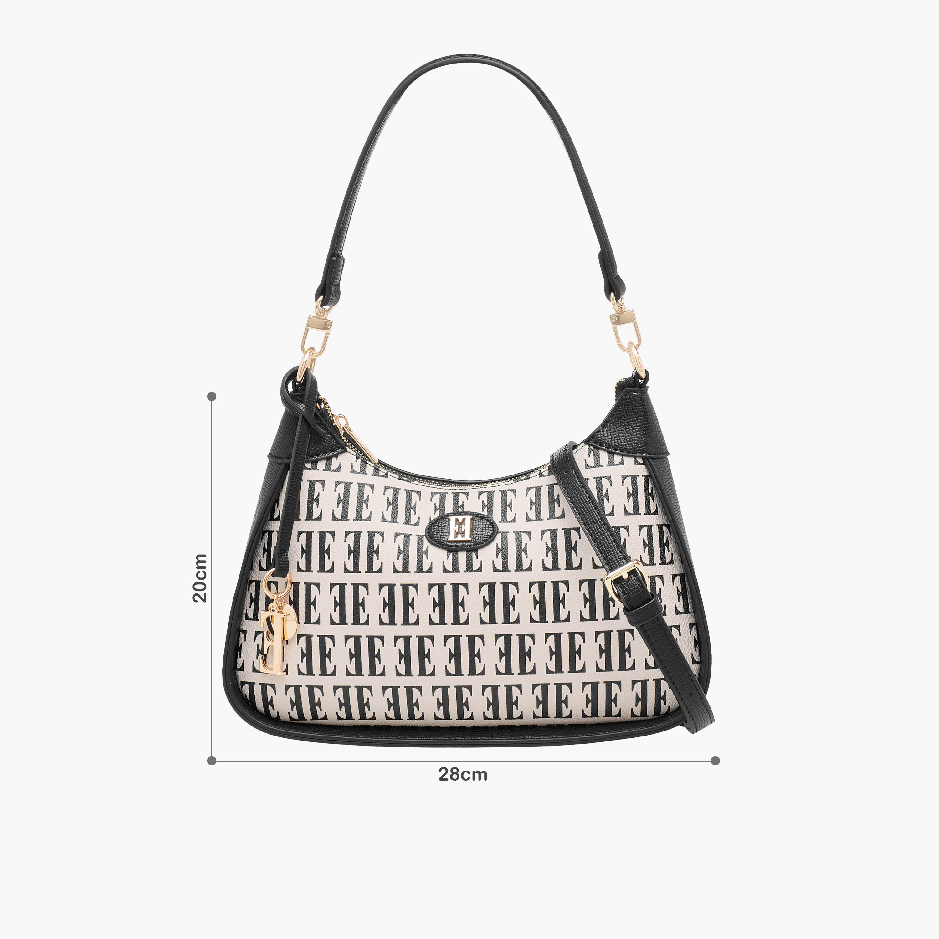 شنطة كتف بحزام قابل للفصل وطبعات مونوجرام من إيل-women-bagsandwallets-handbags-image-2