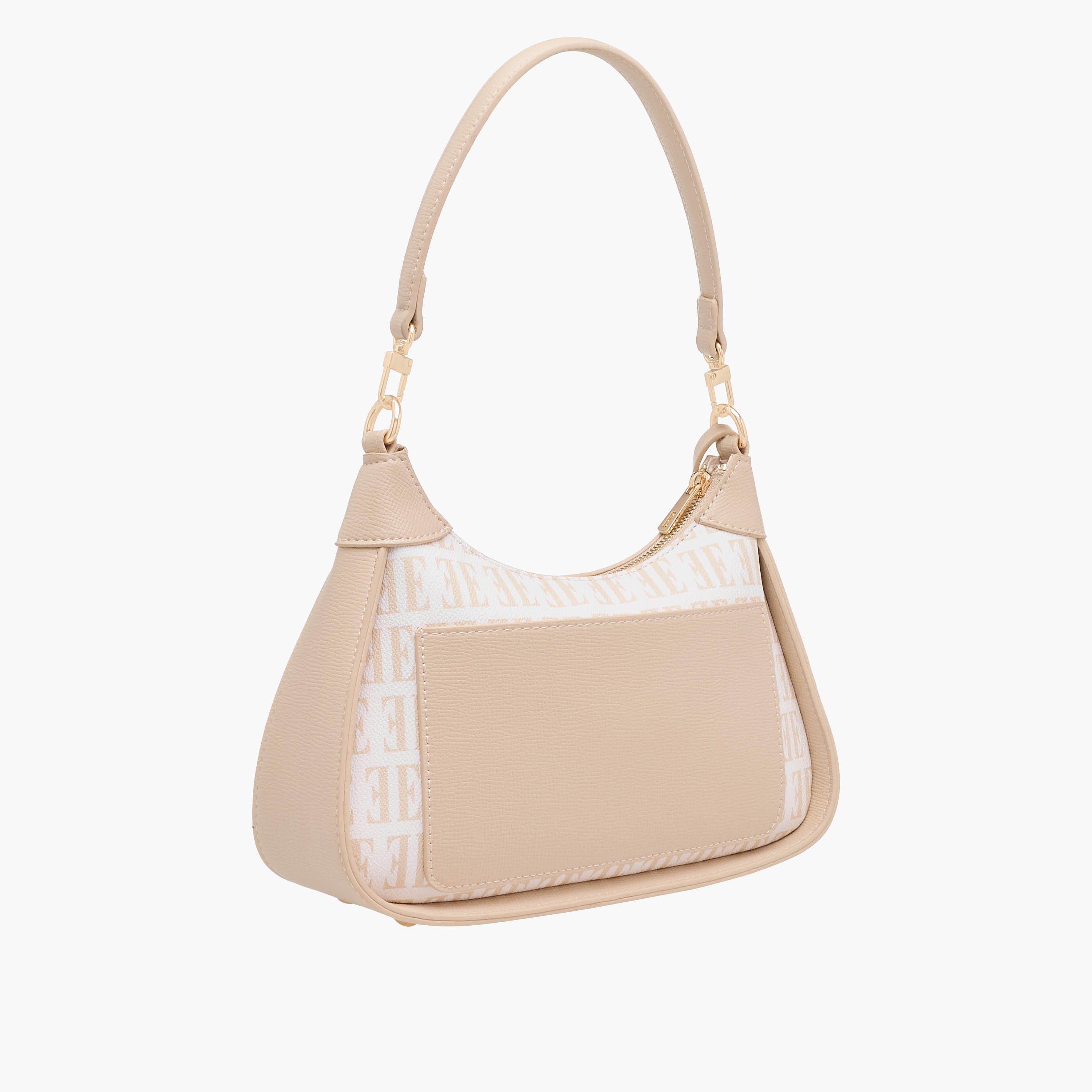 Elle Monogram Print Shoulder Bag with Detachable Strap-women-bagsandwallets-handbags-image-5