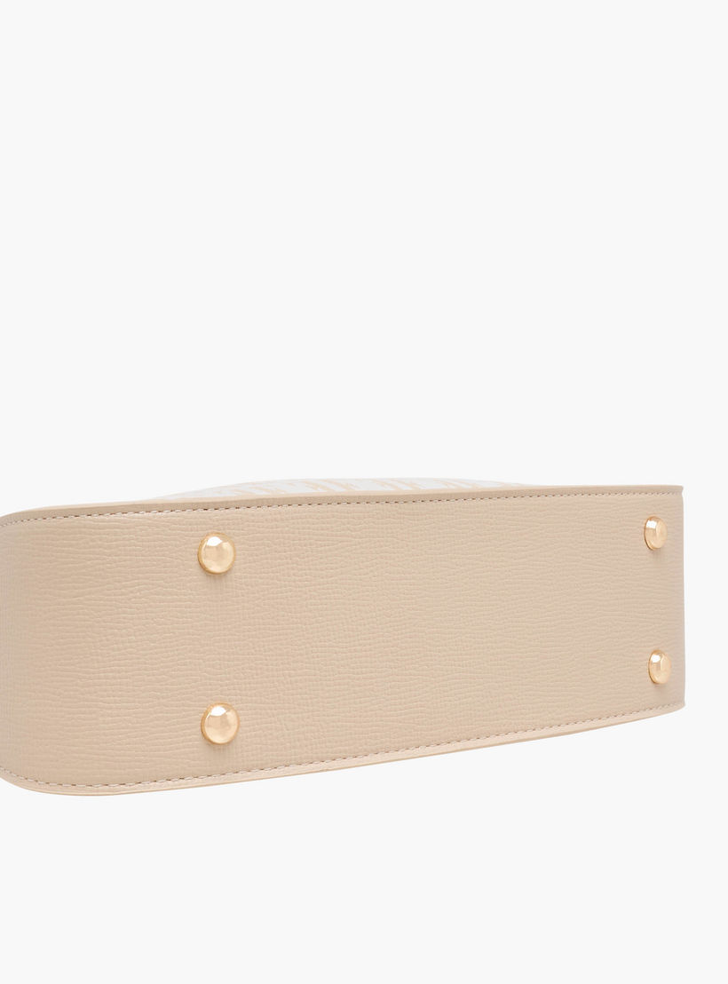 Elle Monogram Print Shoulder Bag with Detachable Strap-women-bagsandwallets-handbags-image-9