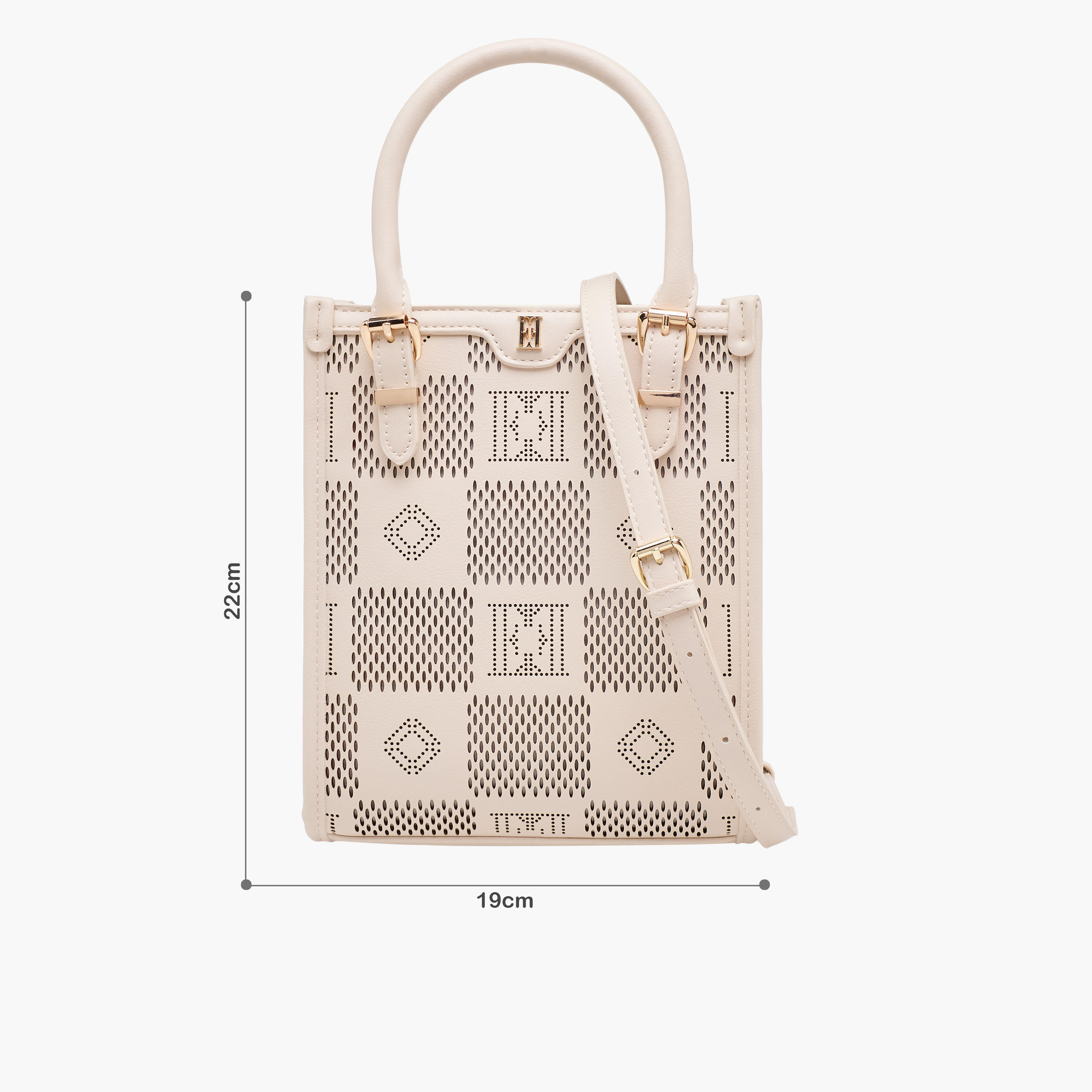 Elle Textured Tote Bag with Detachable Strap-women-bagsandwallets-handbags-image-2