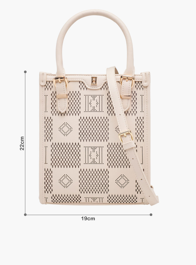 Elle Textured Tote Bag with Detachable Strap-women-bagsandwallets-handbags-image-2