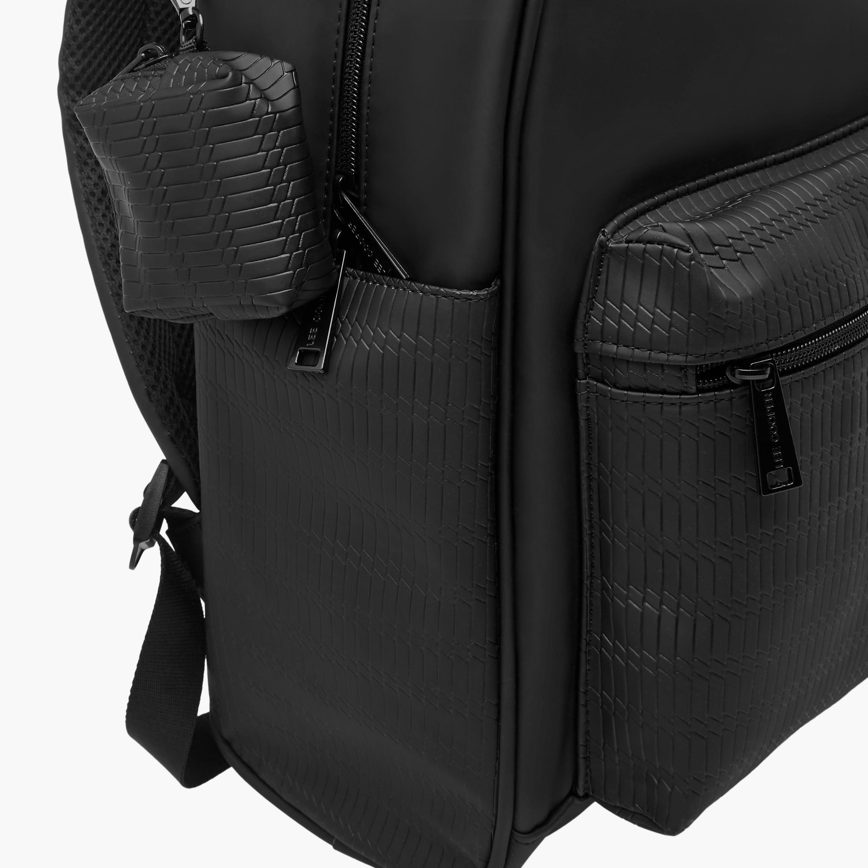 Lee Cooper Solid Backpack with Adjustable Shoulder Straps-men-bags-image-6