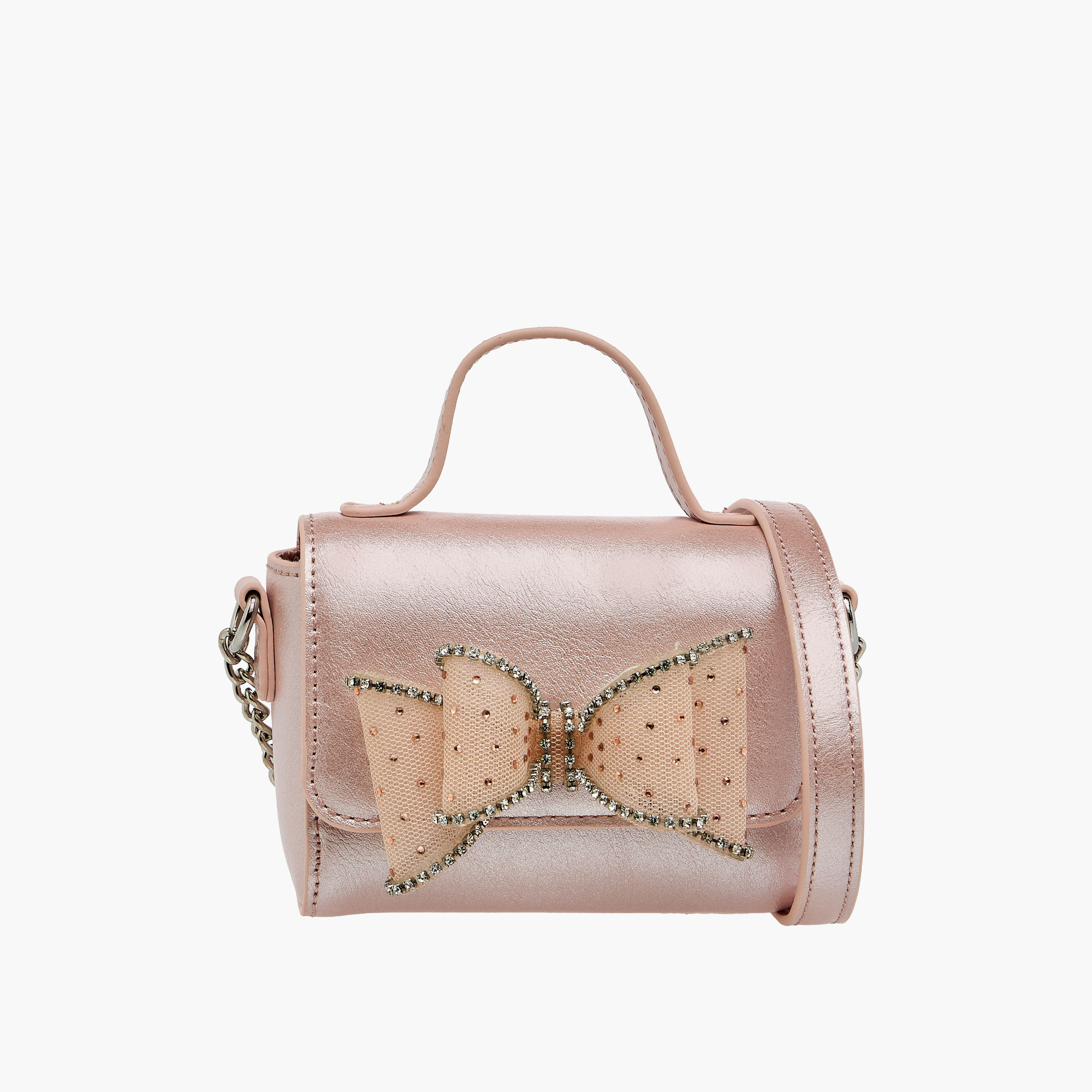 شنطة كروس بودي مزينة بحزام سلسلة من سيليست-girls-accessories-bags-image-1
