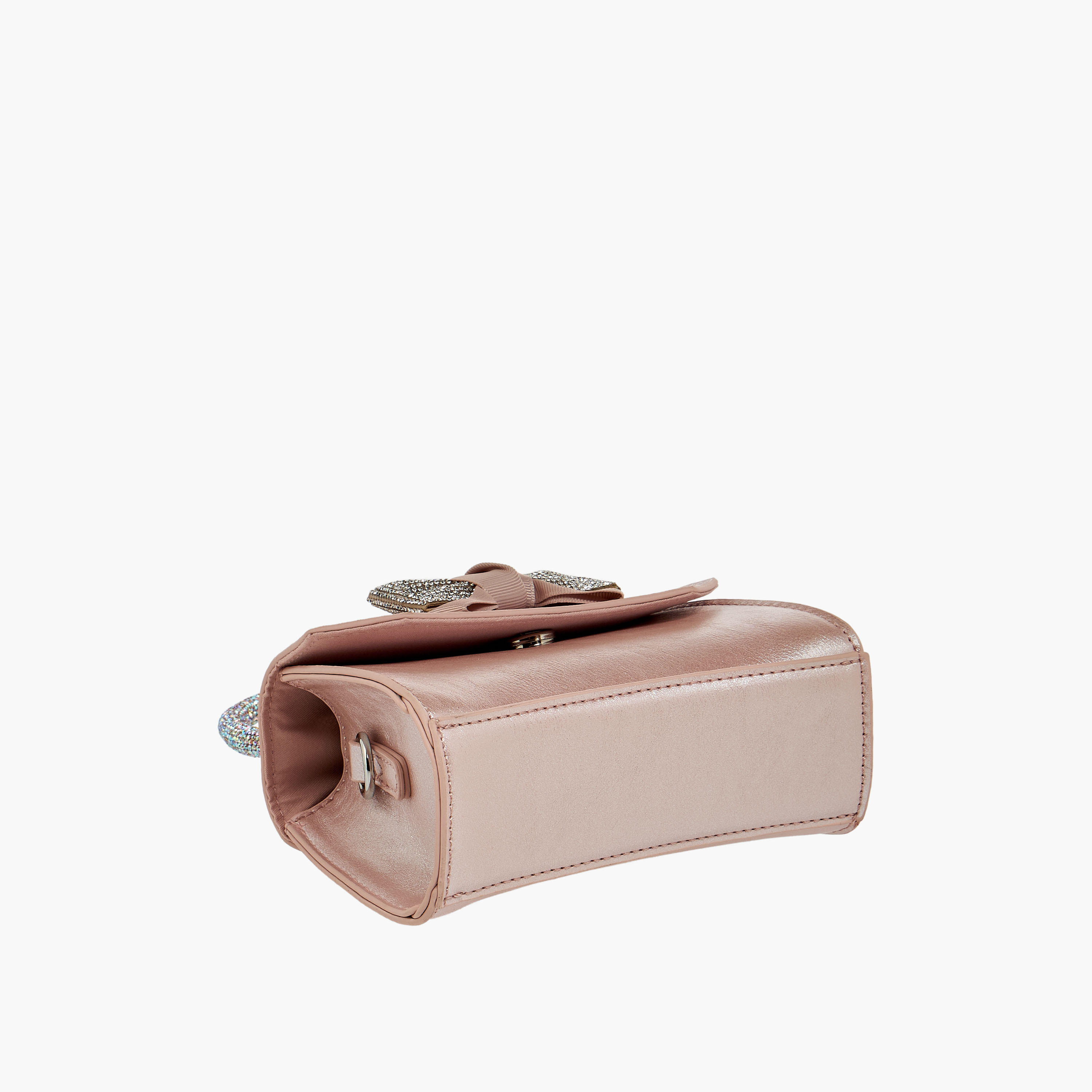 شنطة كروس بودي مزينة بفيونكة وحزام سلسلة من سيليست-girls-accessories-bags-image-7