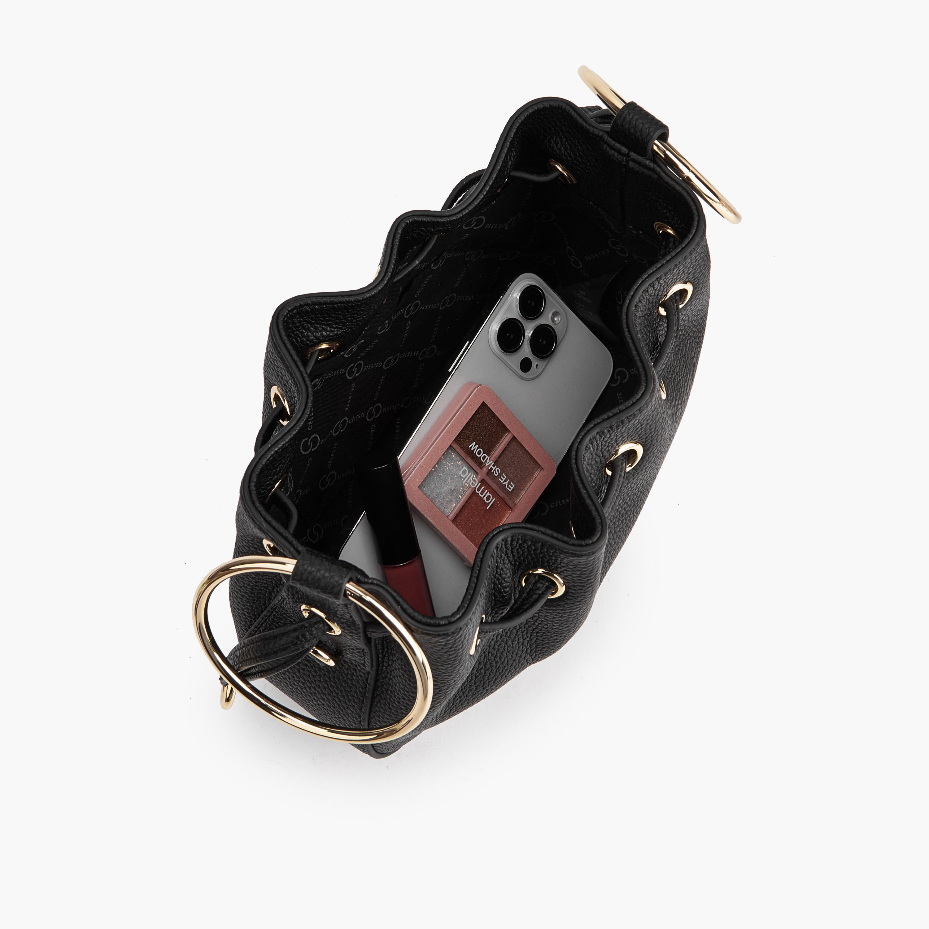 شنطة كروس بودي بارزة الملمس بحزام سلسلة قابل للفصل من سيليست-women-bagsandwallets-handbags-image-7