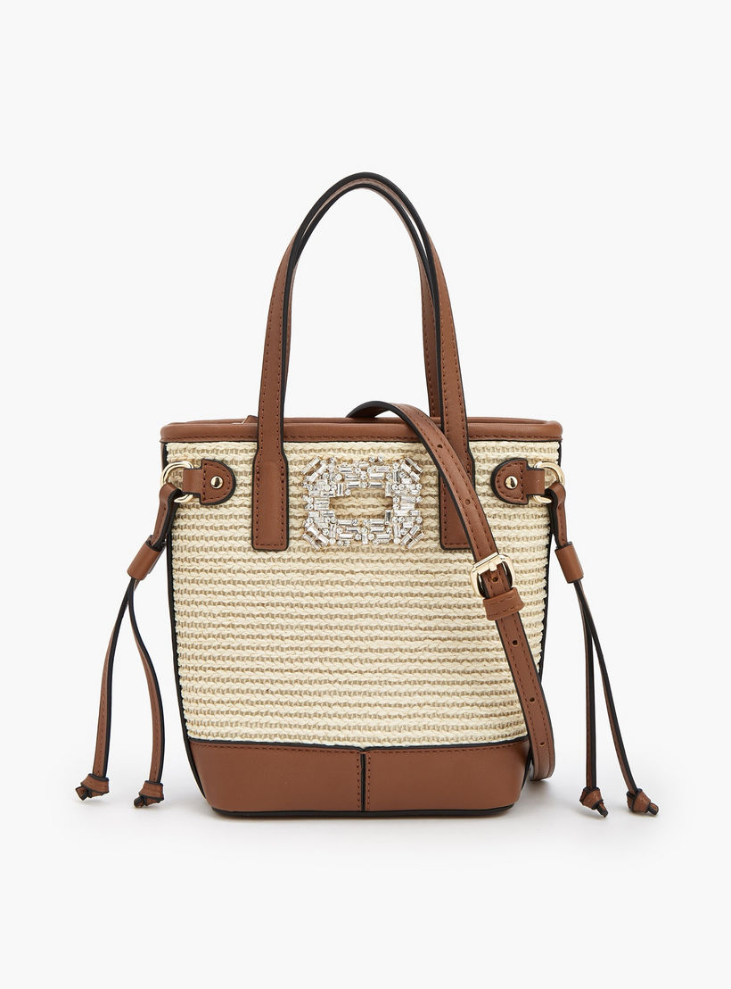 Celeste Textured Tote Bag with Detachable Strap-women-bagsandwallets-handbags-image-1