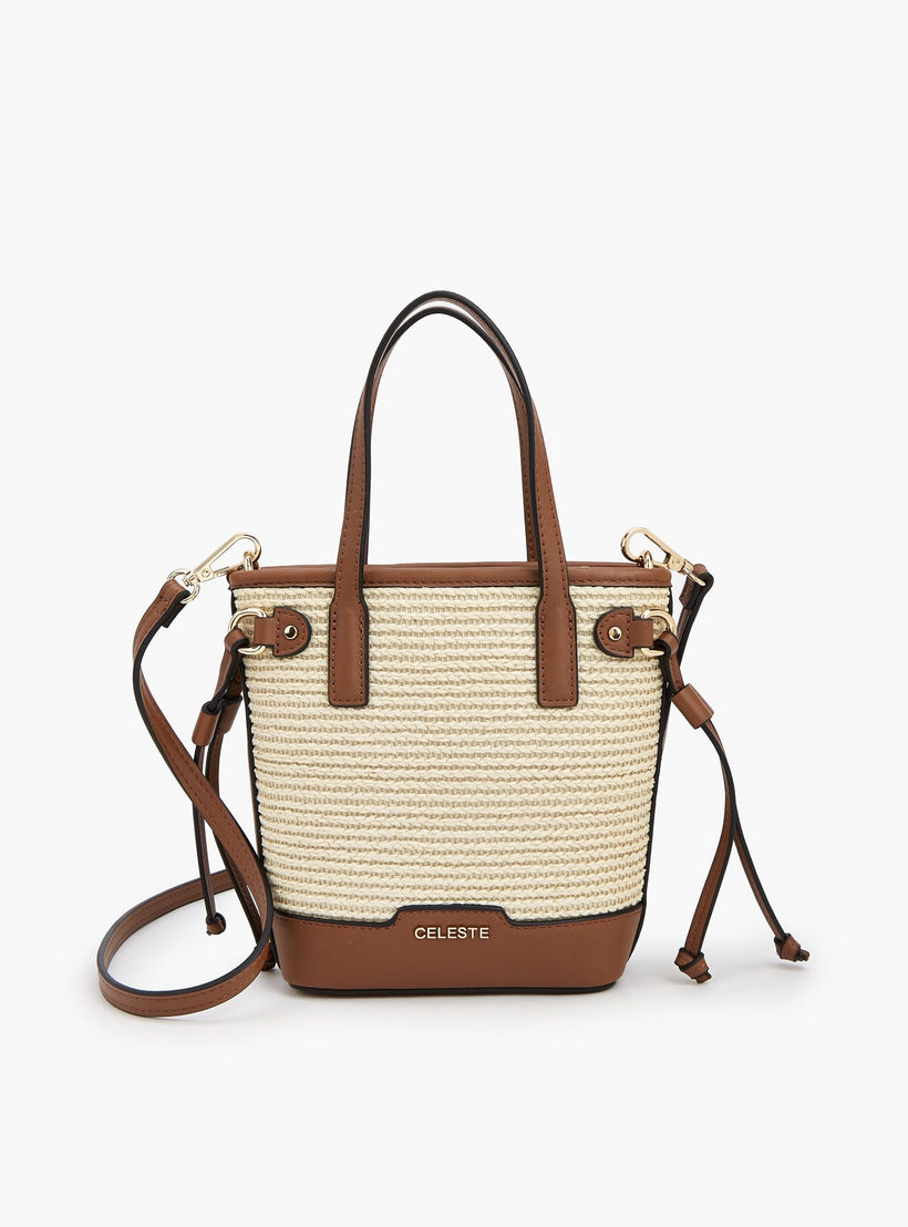 Celeste Textured Tote Bag with Detachable Strap-women-bagsandwallets-handbags-image-3