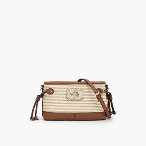 Celeste Textured Crossbody Bag with Zip Closure-women-image-1