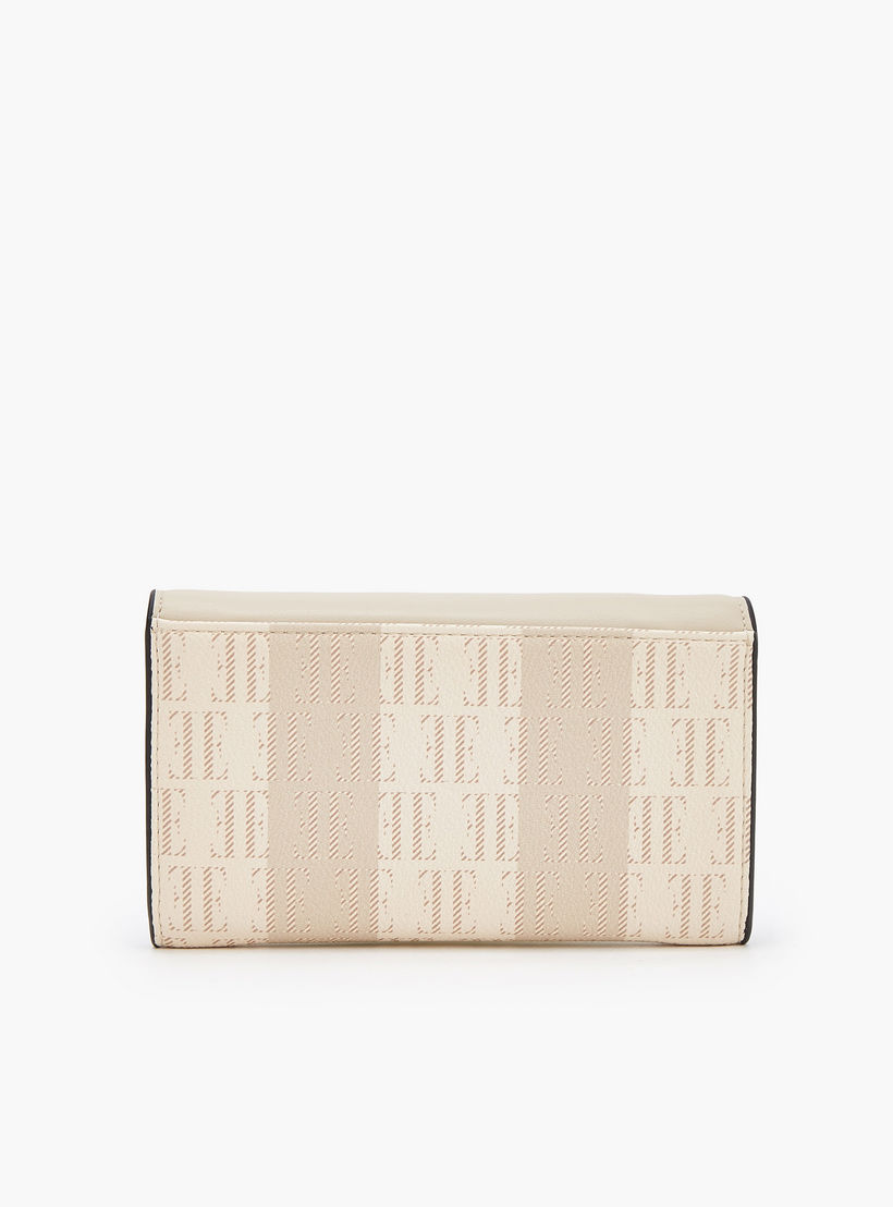 Elle Monogram Print Wallet with Magnetic Closure-women-bagsandwallets-wallets-image-3