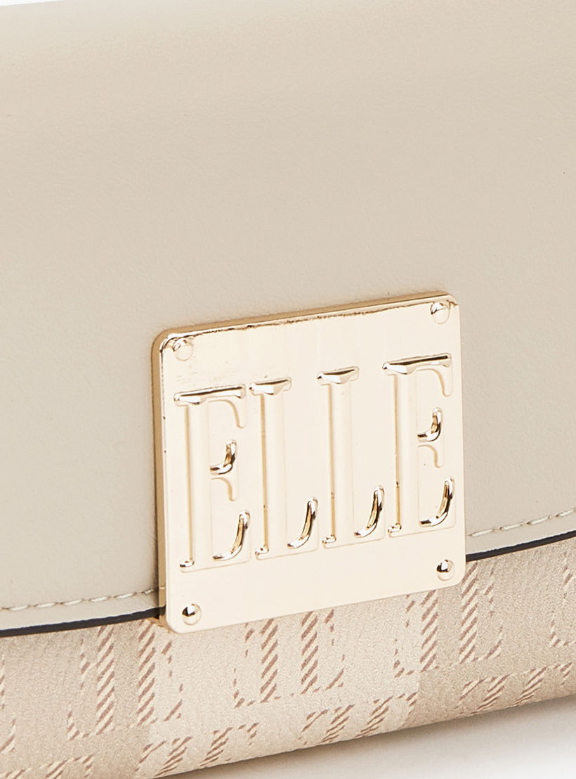 Elle Monogram Print Wallet with Magnetic Closure-women-bagsandwallets-wallets-image-4