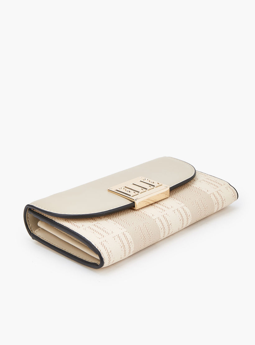 Elle Monogram Print Wallet with Magnetic Closure-women-bagsandwallets-wallets-image-5