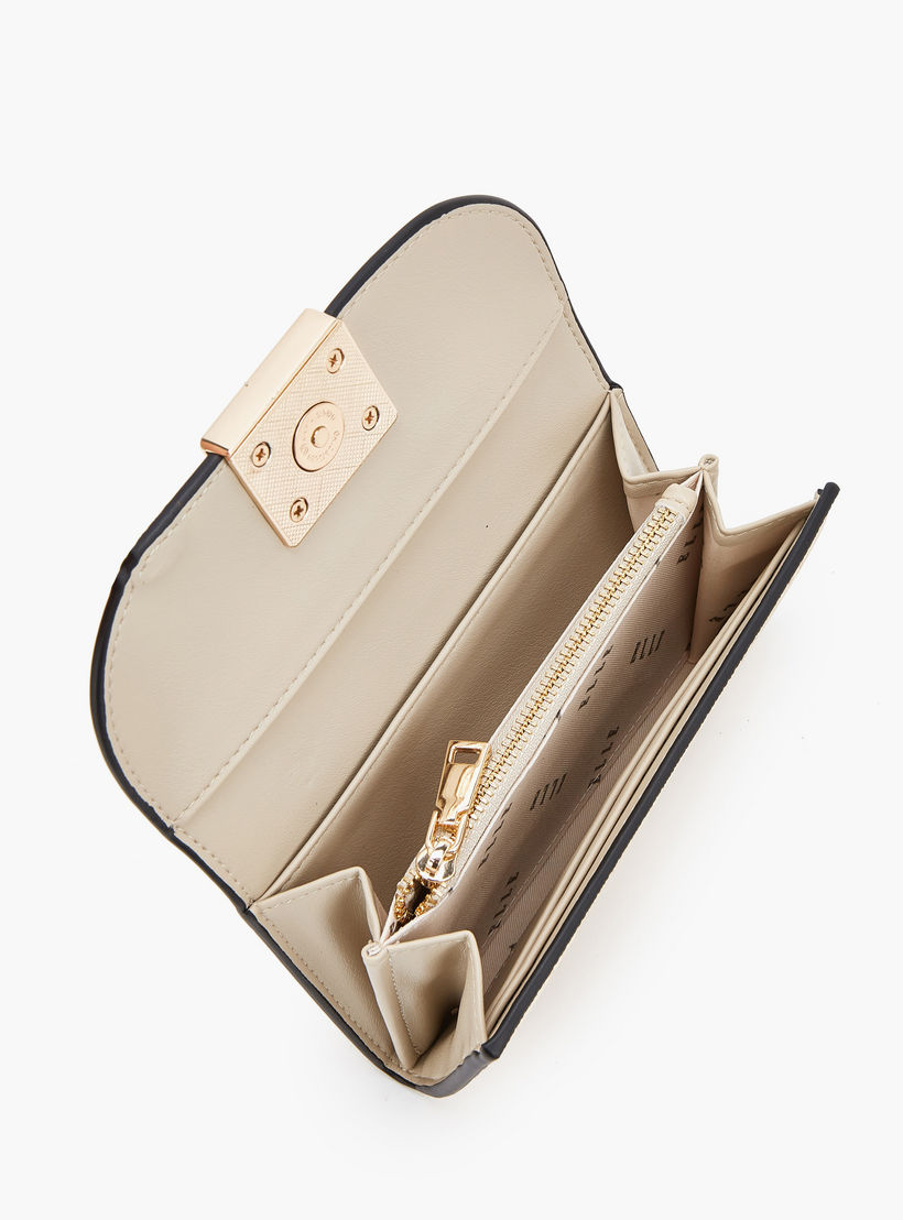 Elle Monogram Print Wallet with Magnetic Closure-women-bagsandwallets-wallets-image-6