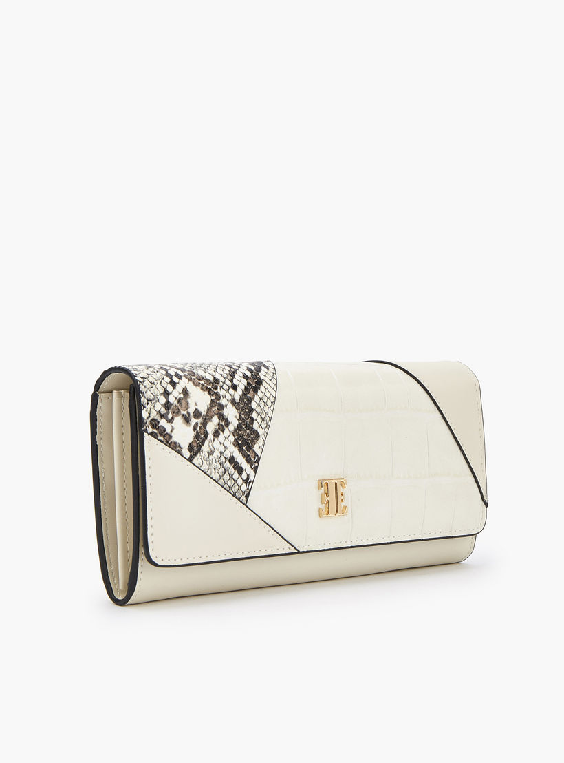 Elle Panelled Wallet with Snap Button Closure-women-bagsandwallets-wallets-image-2