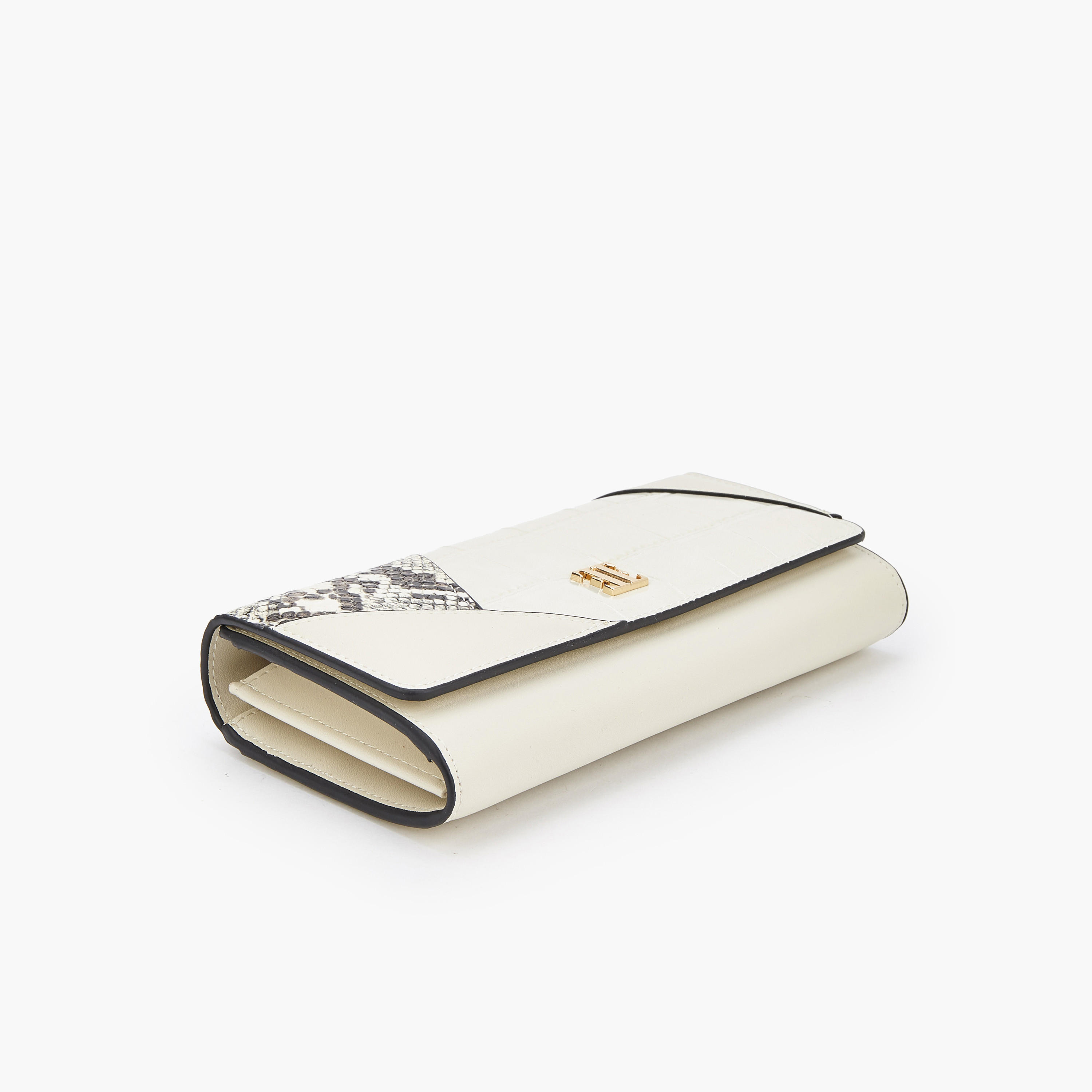 Elle Panelled Wallet with Snap Button Closure-women-bagsandwallets-wallets-image-5