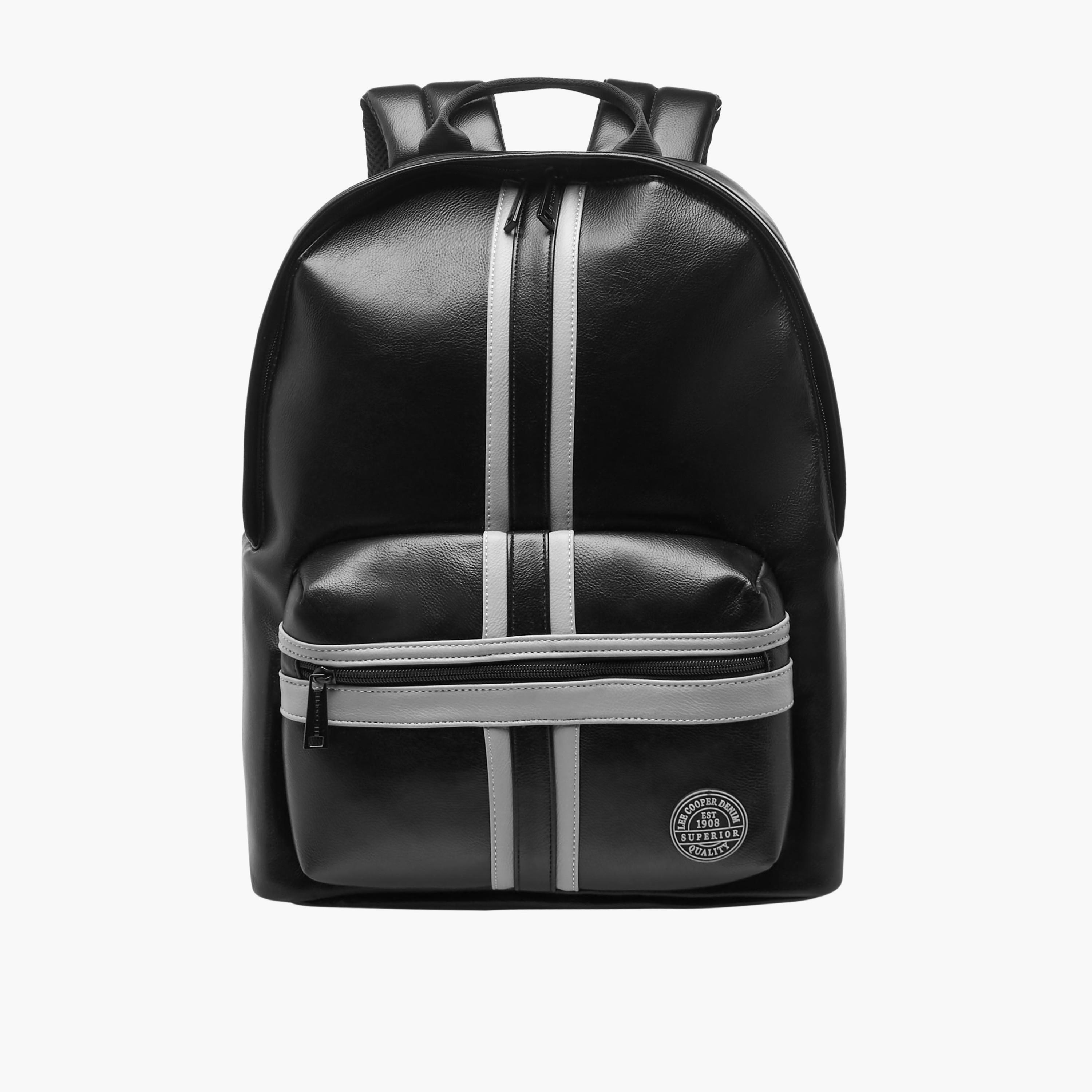 Lee Cooper Panelled Backpack with Adjustable Shoulder Straps-travel-luggagesandbags-backpacks-image-1