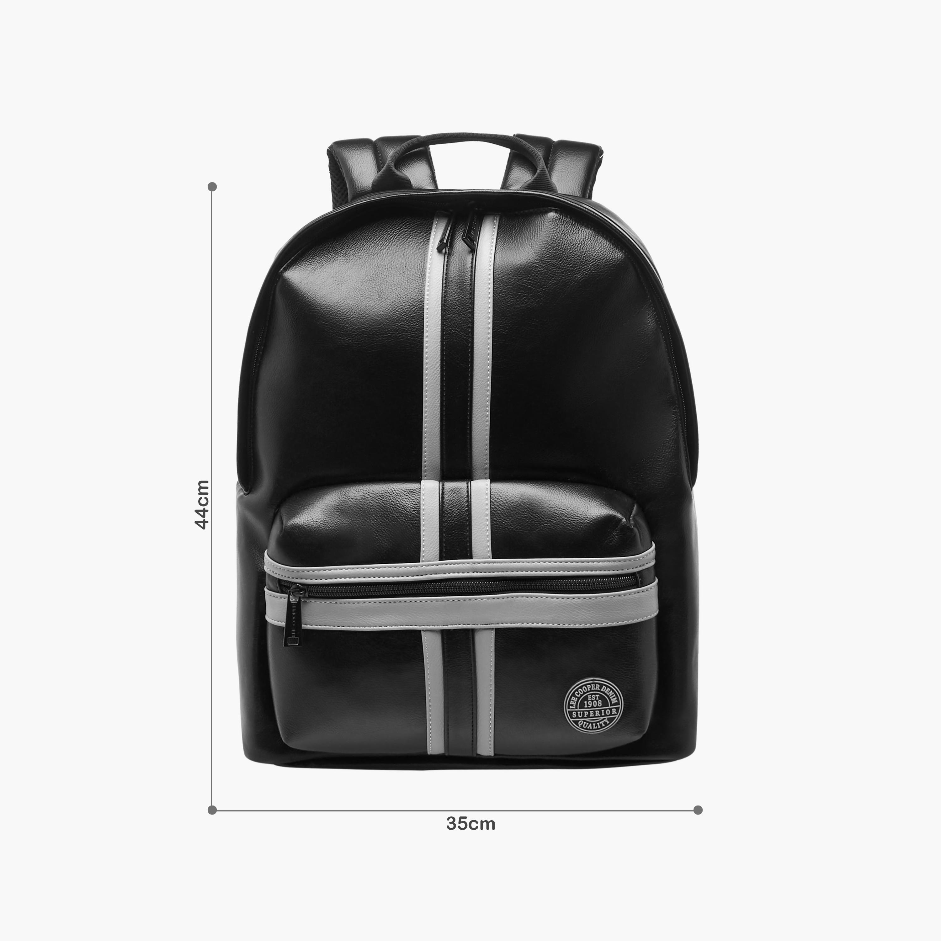 Lee Cooper Panelled Backpack with Adjustable Shoulder Straps-travel-luggagesandbags-backpacks-image-2
