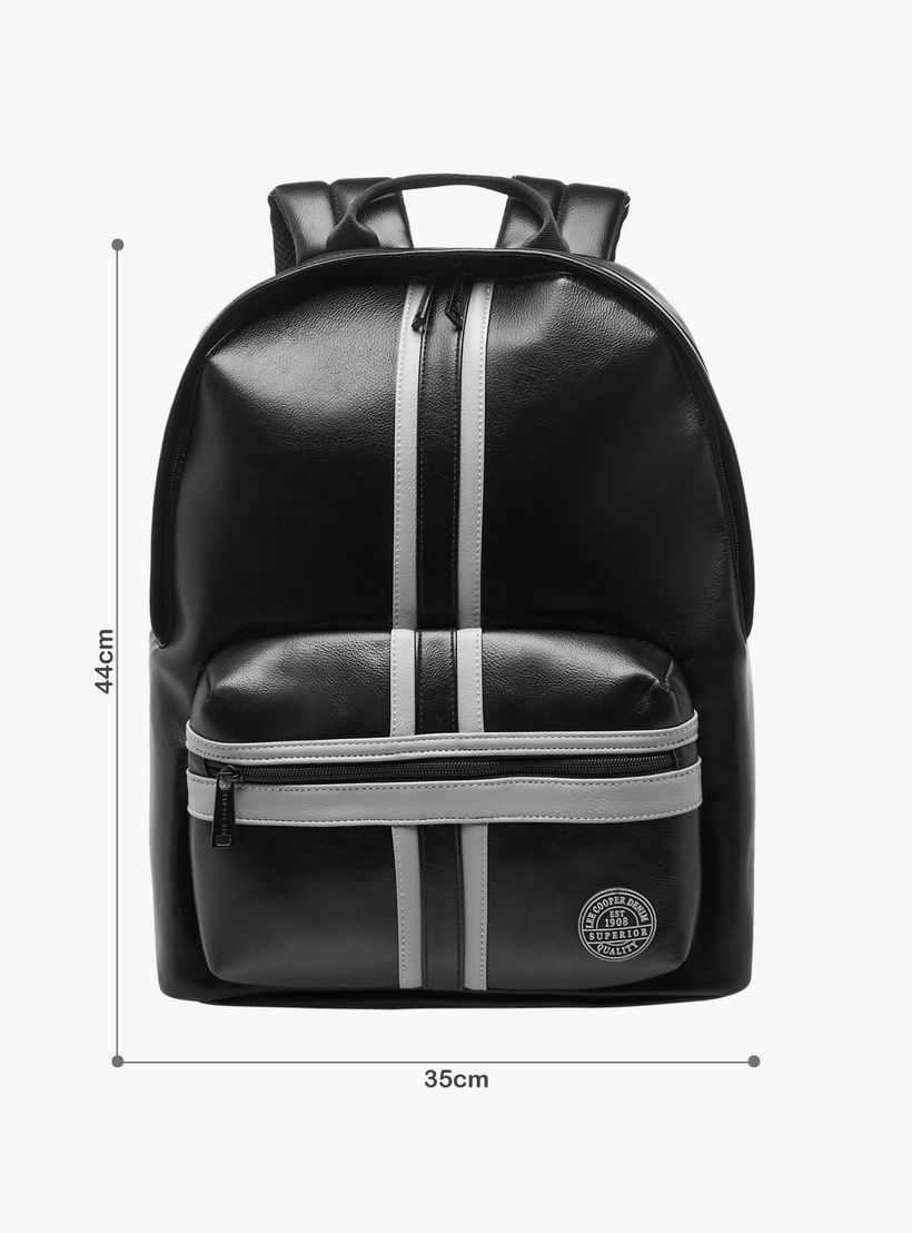 Lee Cooper Panelled Backpack with Adjustable Shoulder Straps-travel-luggagesandbags-backpacks-image-2