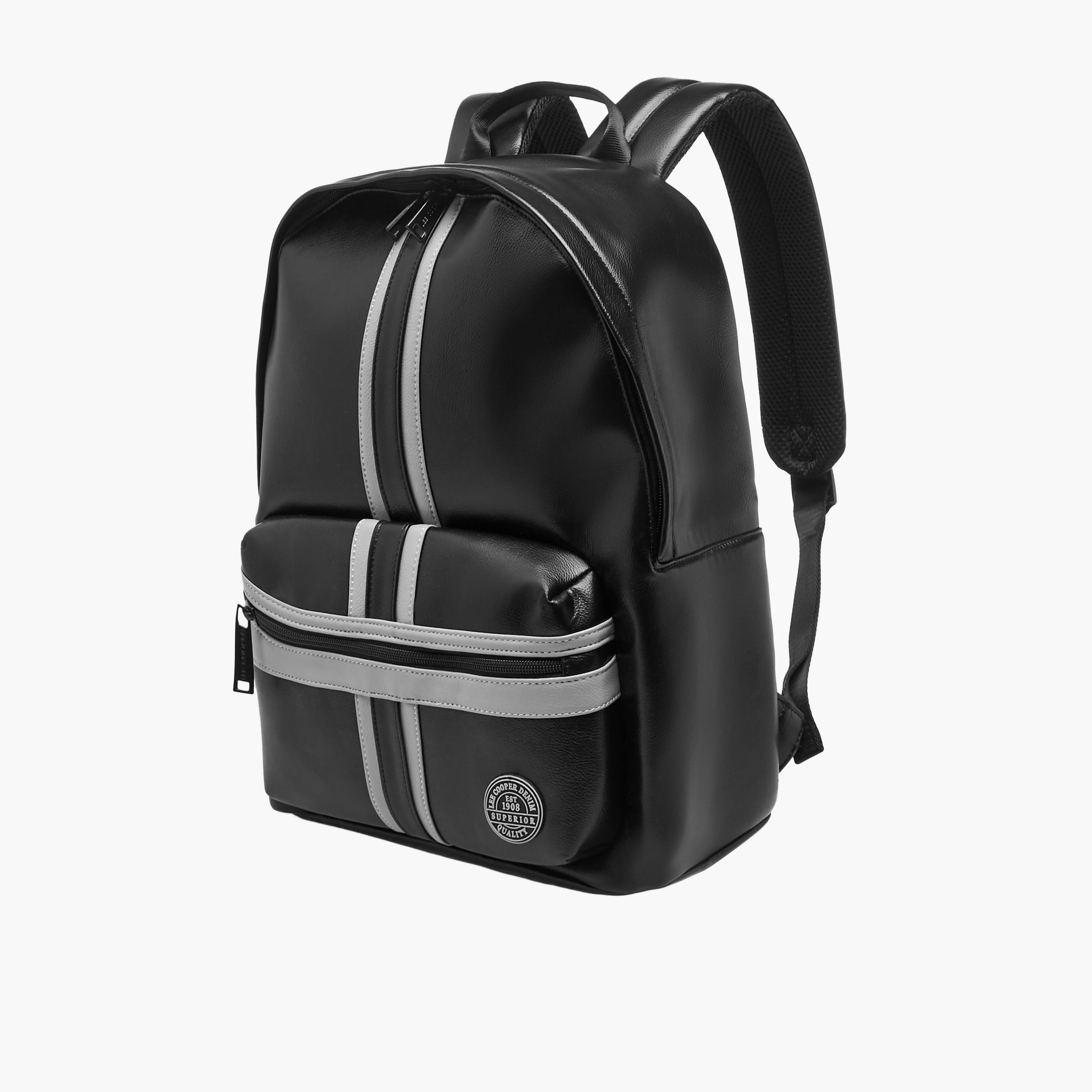 Lee Cooper Panelled Backpack with Adjustable Shoulder Straps-travel-luggagesandbags-backpacks-image-3