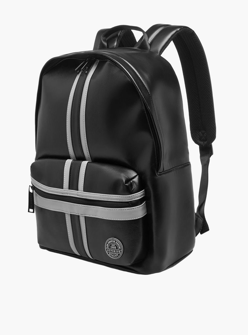 Lee Cooper Panelled Backpack with Adjustable Shoulder Straps-travel-luggagesandbags-backpacks-image-3