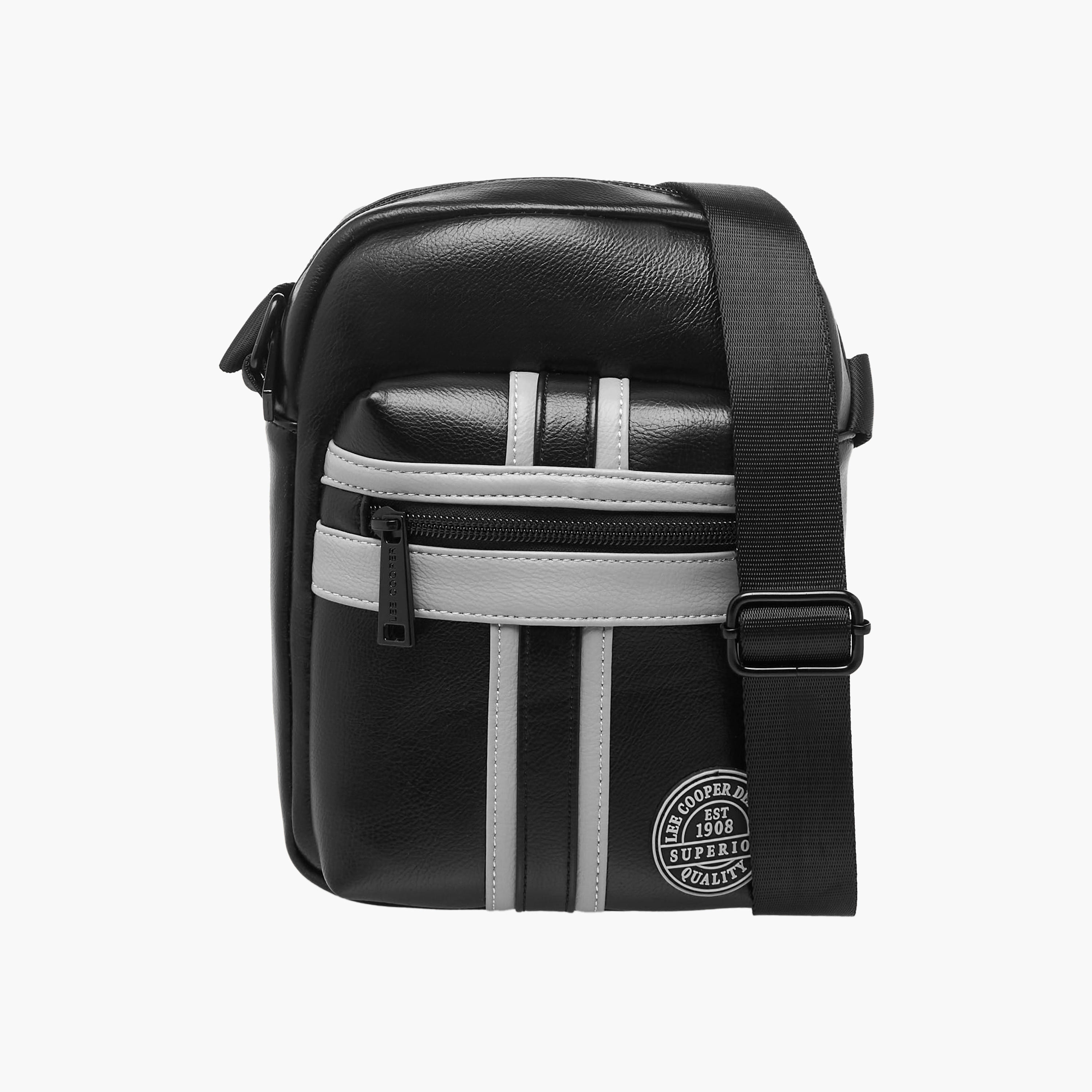 Lee Cooper Panelled Crossbody Bag with Zip Closure-travel-accessories-image-1