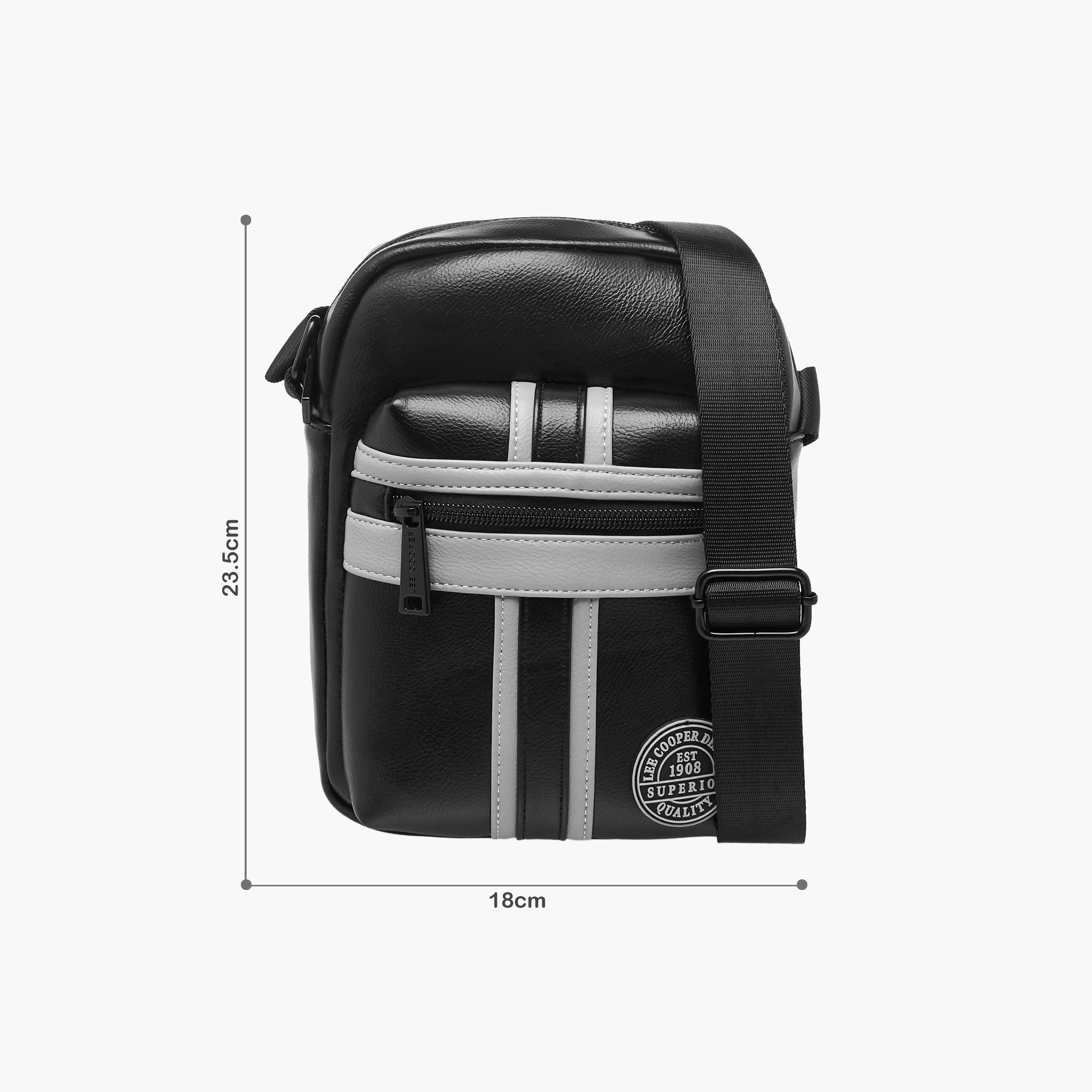 Lee Cooper Panelled Crossbody Bag with Zip Closure-travel-accessories-image-2
