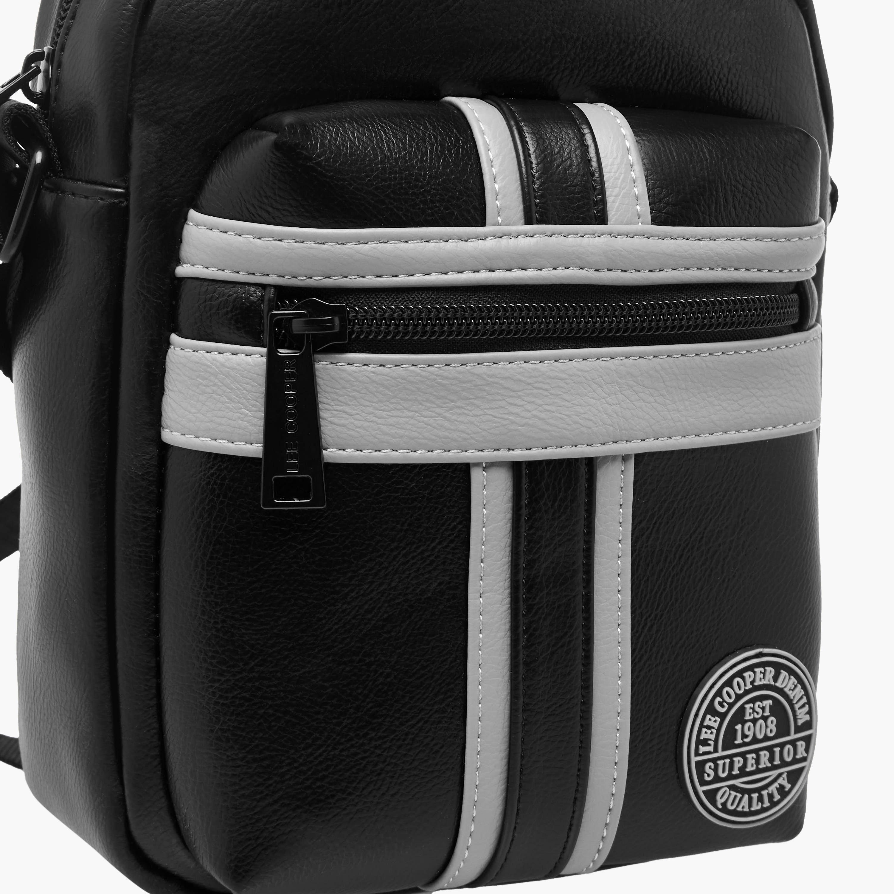 Lee Cooper Panelled Crossbody Bag with Zip Closure-travel-accessories-image-5