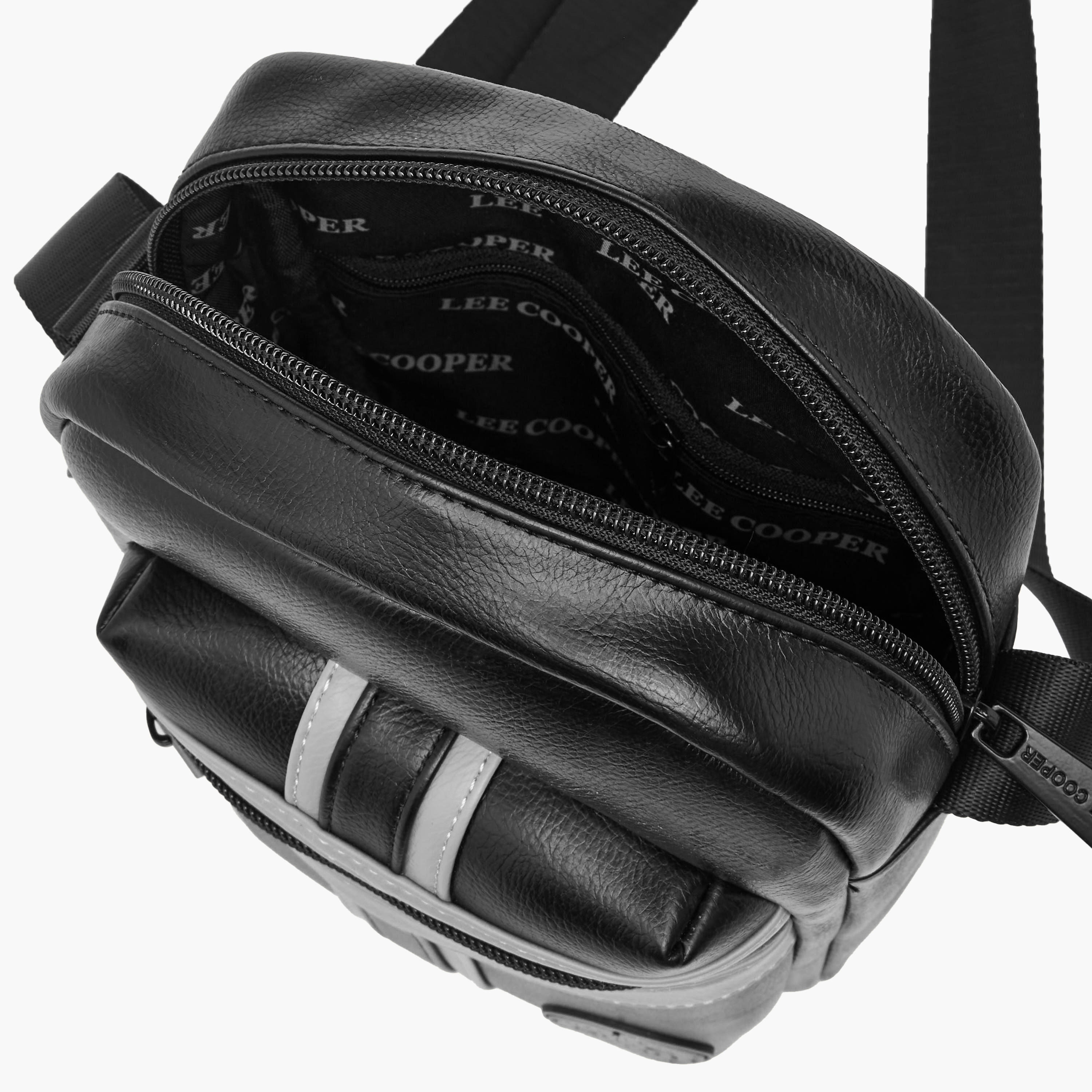 Lee Cooper Panelled Crossbody Bag with Zip Closure-travel-accessories-image-8