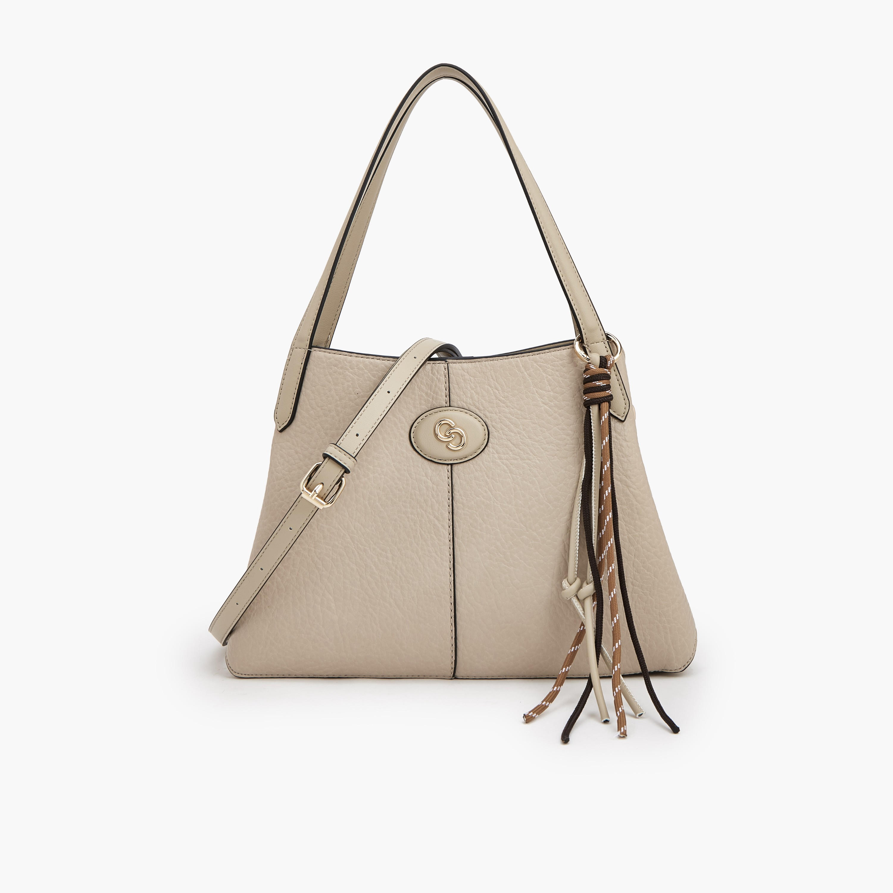 شنطة كتف بارزة الملمس بحزام قابل للفصل من سيليست-women-bagsandwallets-handbags-image-1