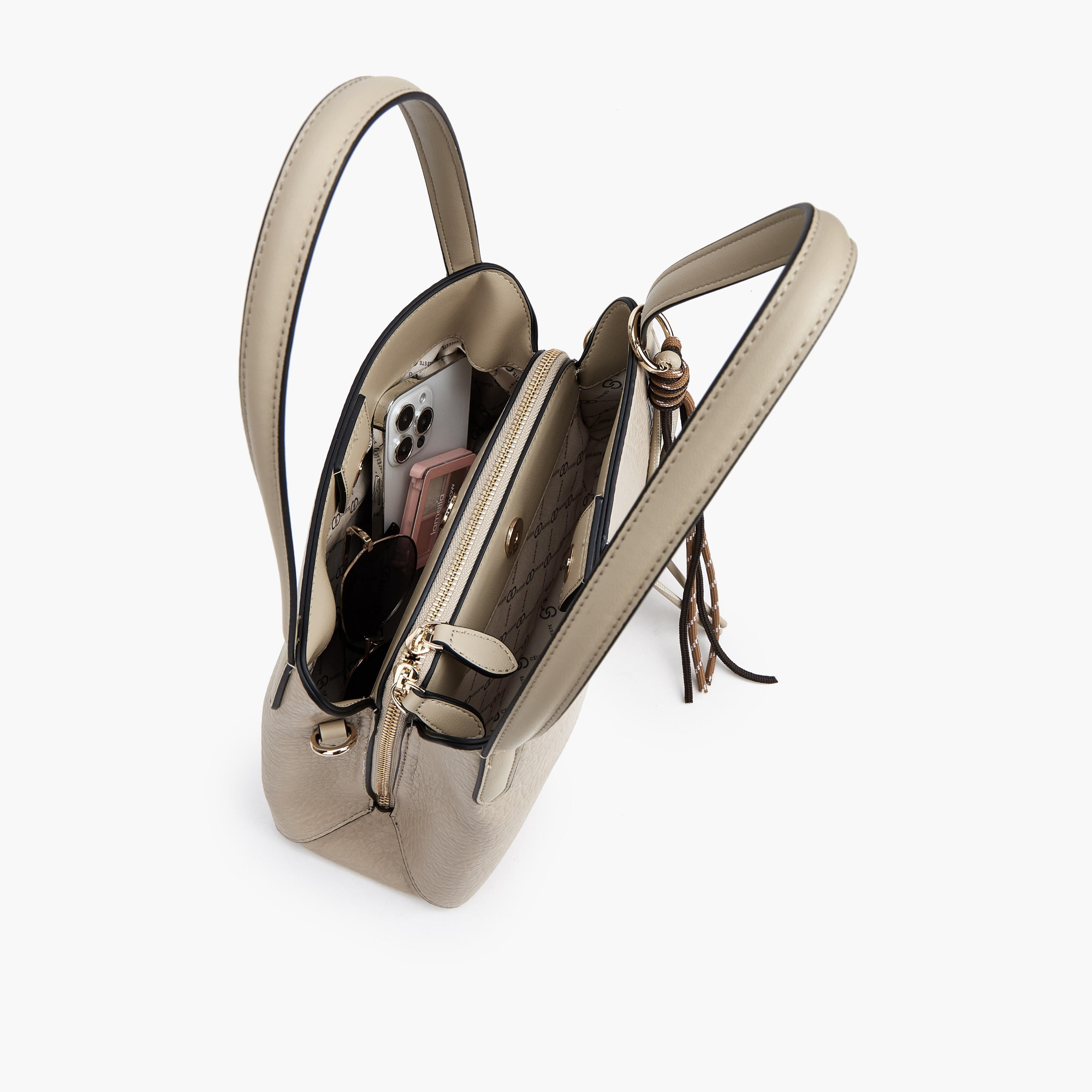 شنطة كتف بارزة الملمس بحزام قابل للفصل من سيليست-women-bagsandwallets-handbags-image-8