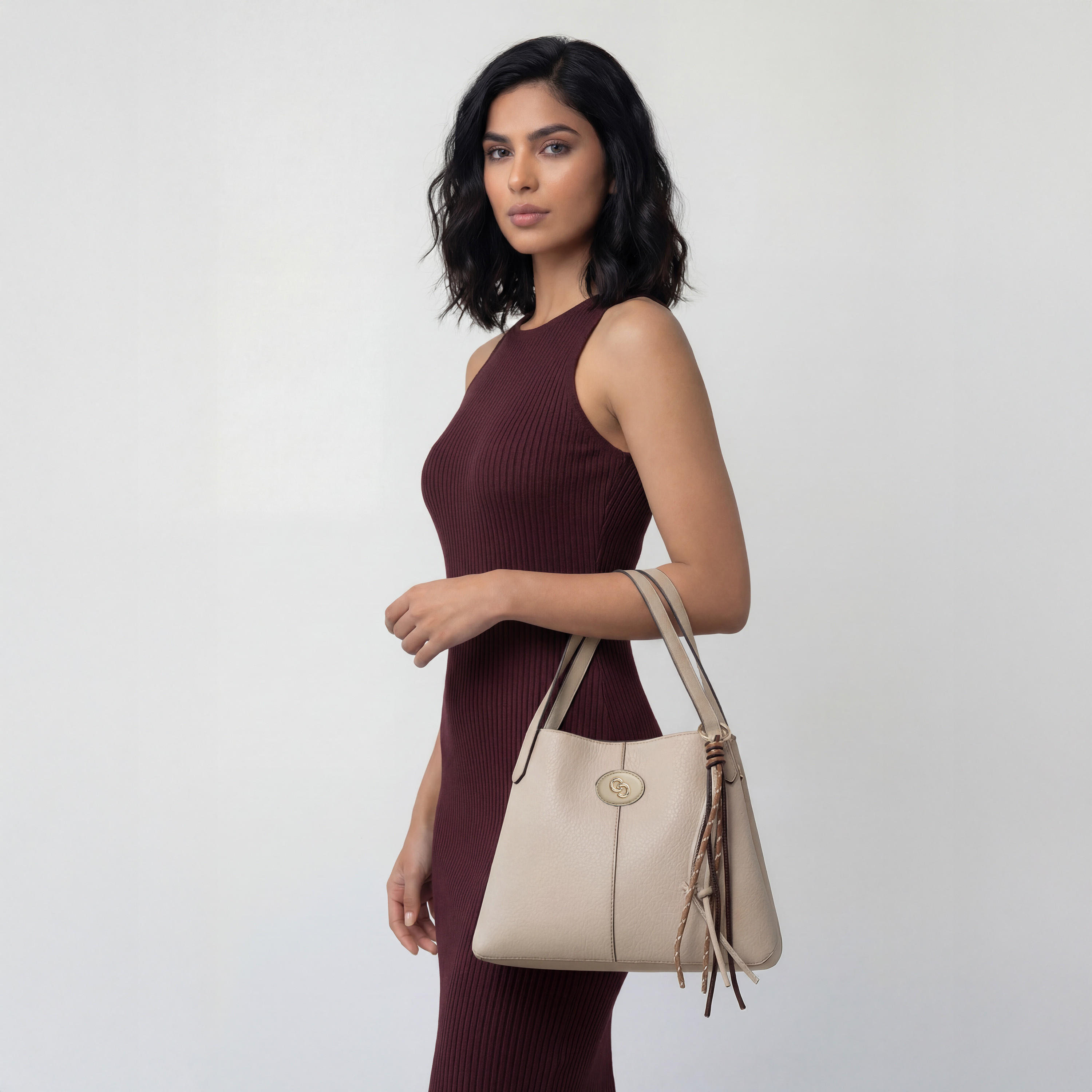 شنطة كتف بارزة الملمس بحزام قابل للفصل من سيليست-women-bagsandwallets-handbags-image-2