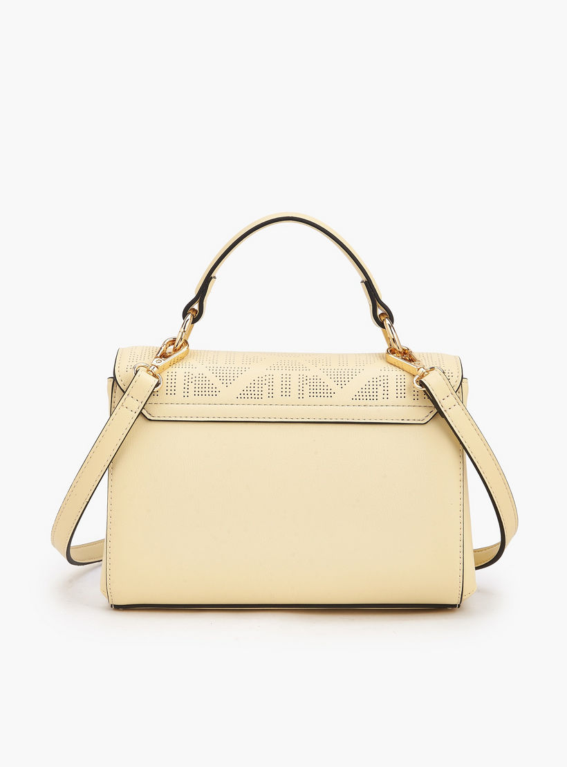 Elle Laser Cut Textured Satchel Bag with Detachable Strap-women-bagsandwallets-handbags-image-5