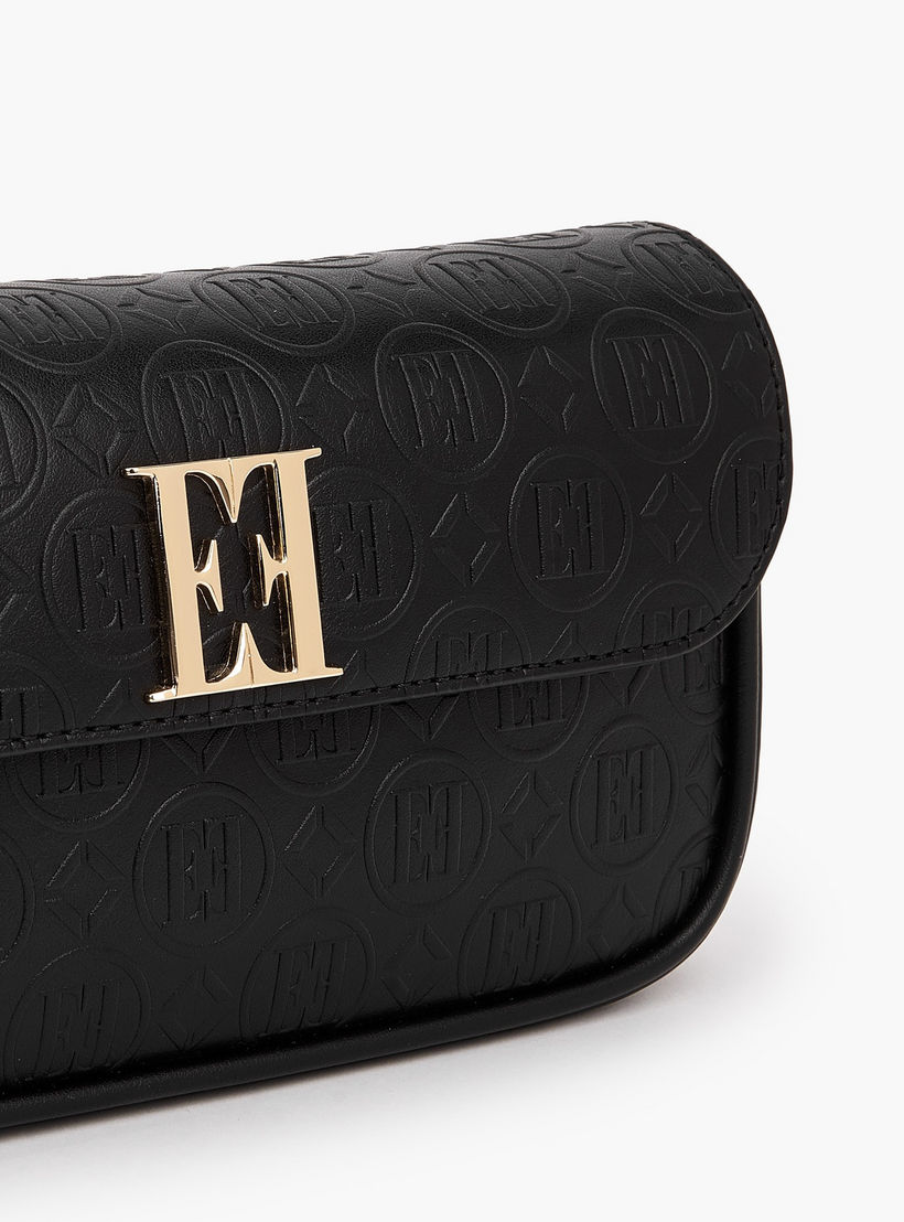 Elle Monogram Debossed Crossbody Bag with Chain Strap-women-bagsandwallets-handbags-image-4