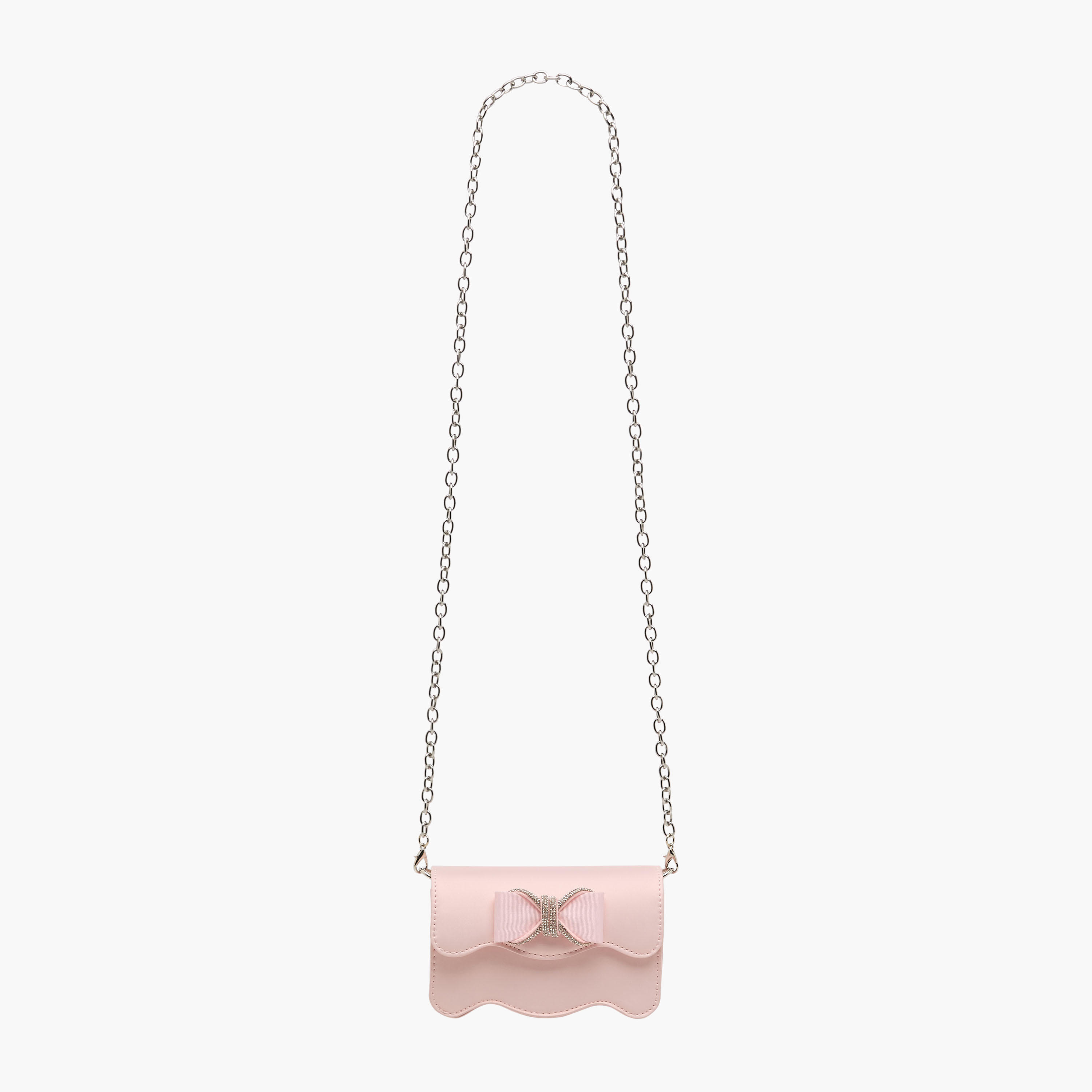 Celeste Scalloped Bow Embellished Crossbody Bag with Chain Strap-girls-accessories-bags-image-3