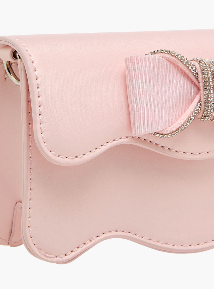 Celeste Scalloped Bow Embellished Crossbody Bag with Chain Strap-girls-accessories-bags-image-5