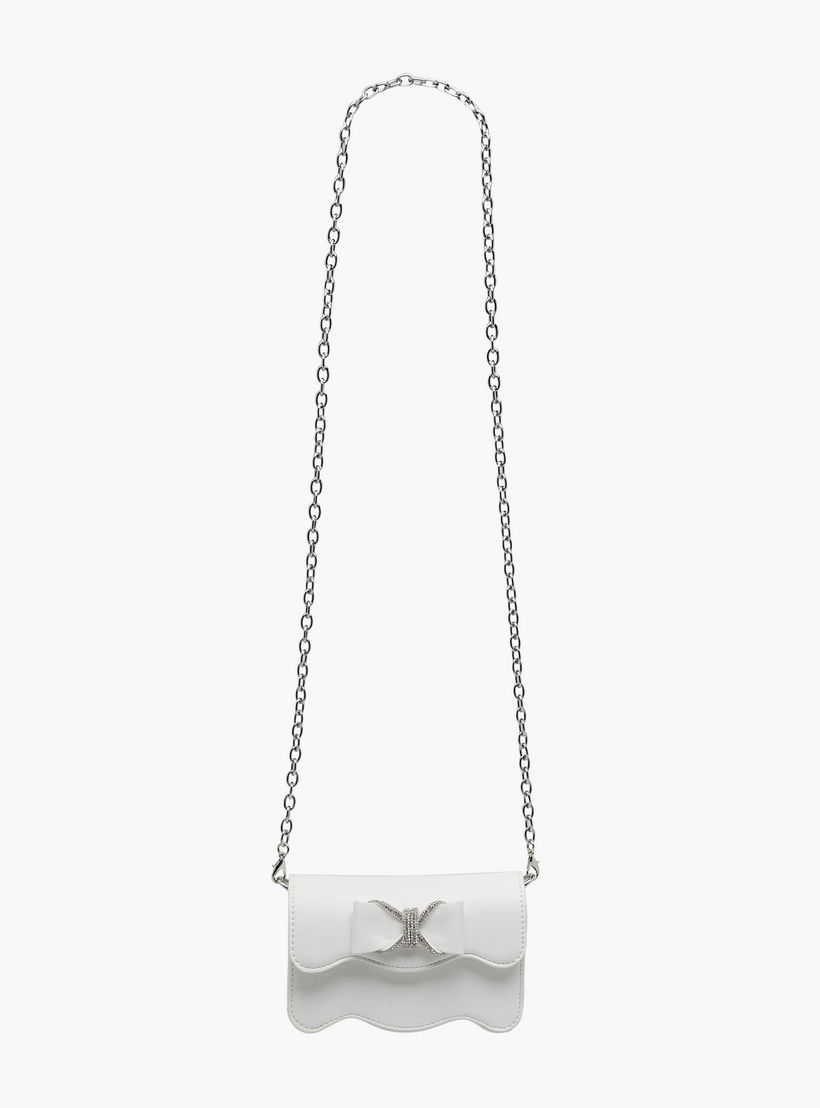 Celeste Scalloped Bow Embellished Crossbody Bag with Chain Strap-girls-accessories-bags-image-3